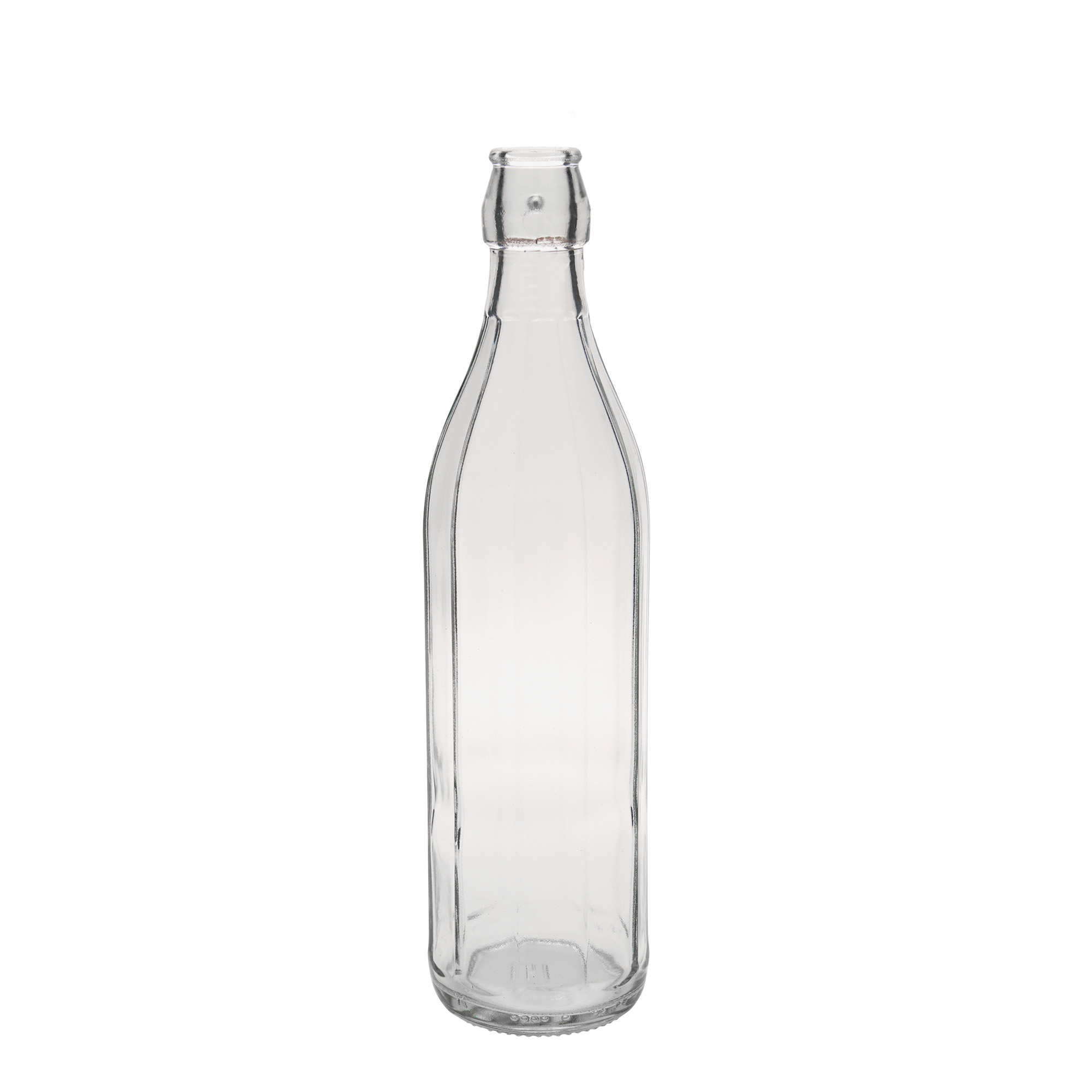 Garrafa de vidro de 750 ml 'Bravo', decagonal, boca: fecho de alavanca