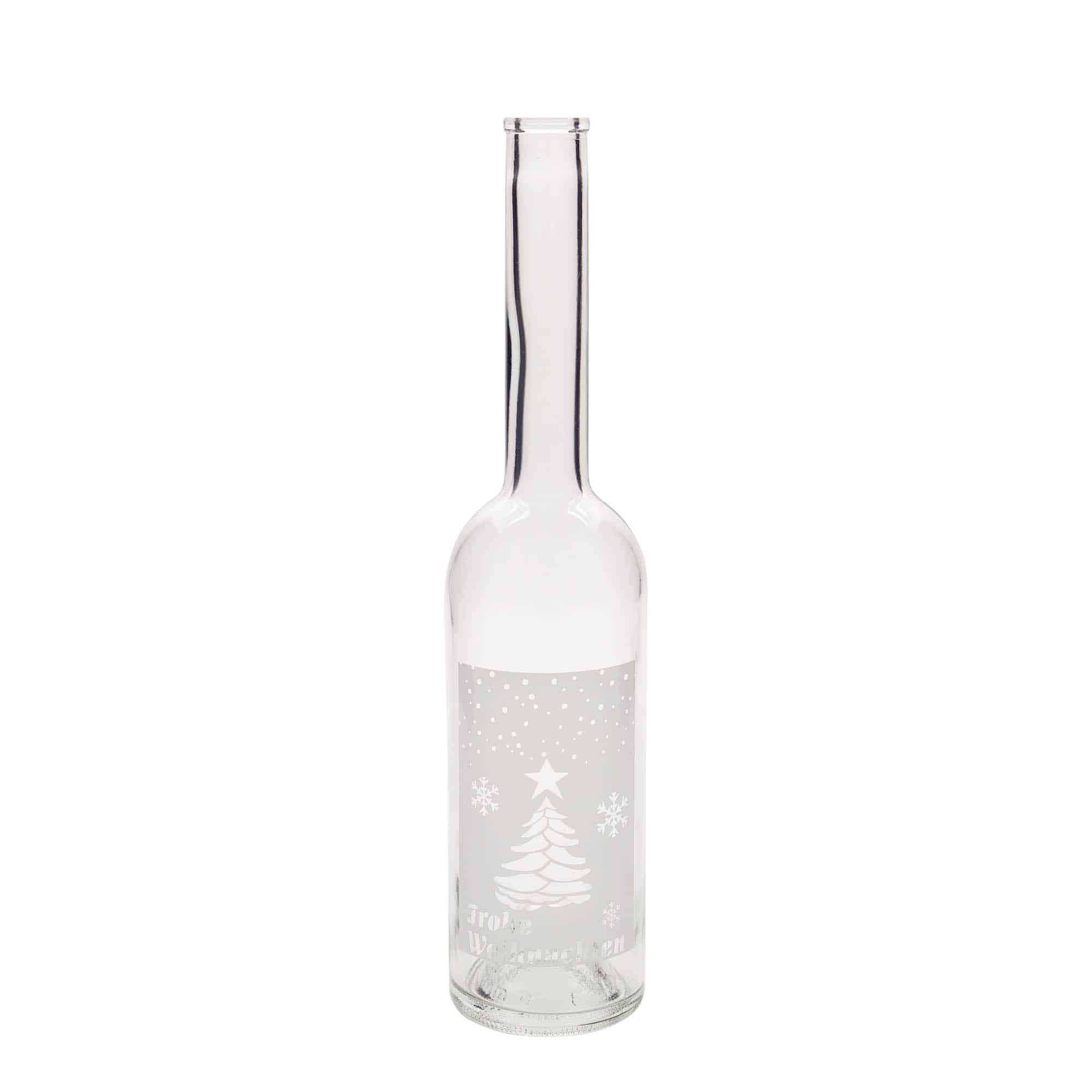500 ml Garrafa de vidro 'Opera', Motivo: Natal Branco, boca: Cortiça 500 ml Garrafa de vidro 'Opera', Motivo: Natal Branco, boca: Cortiça