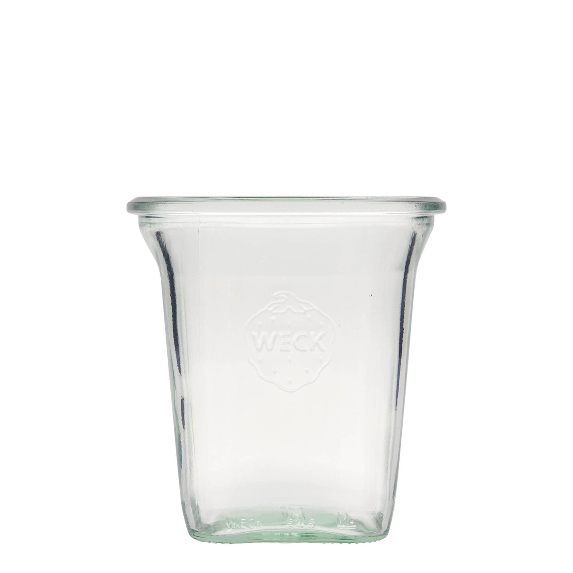 545 ml WECK Quadroglas, quadrado, abertura: borda redonda