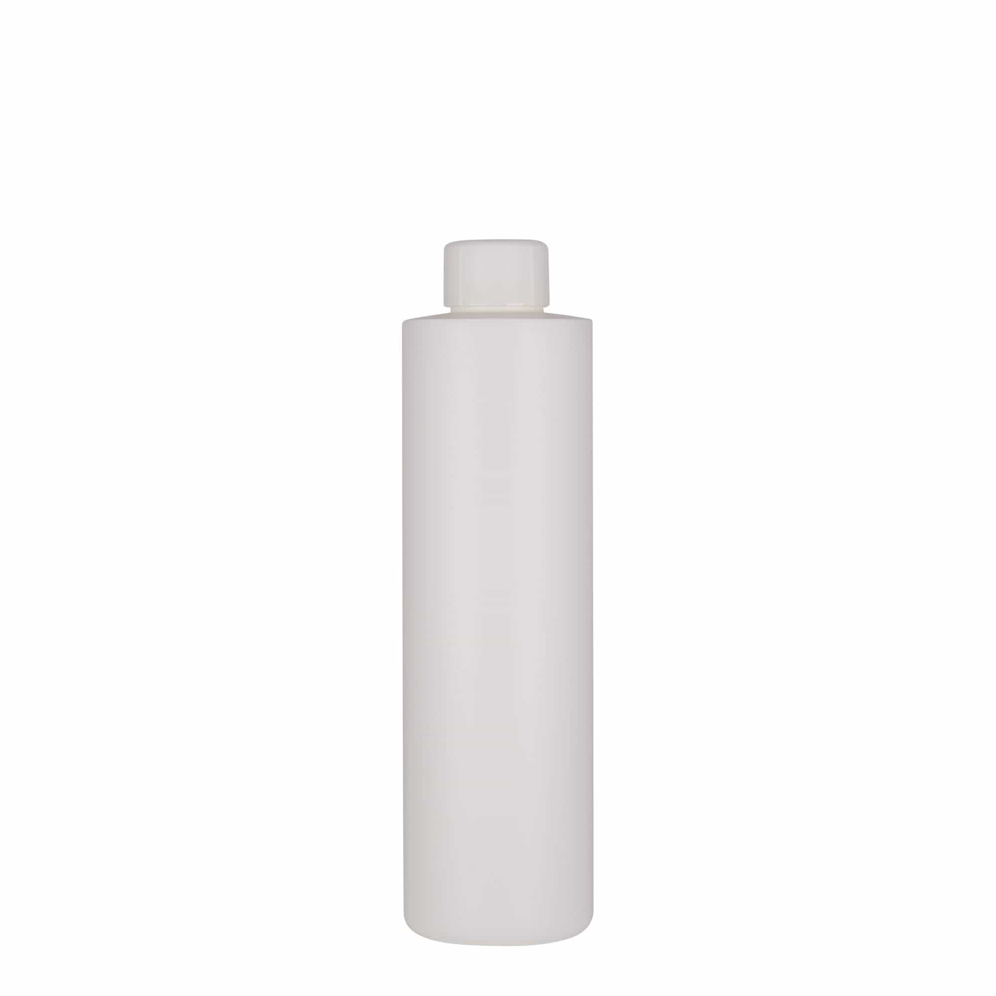 Frasco de plástico de 250 ml 'Pipe', HDPE, branco, boca: 24/410