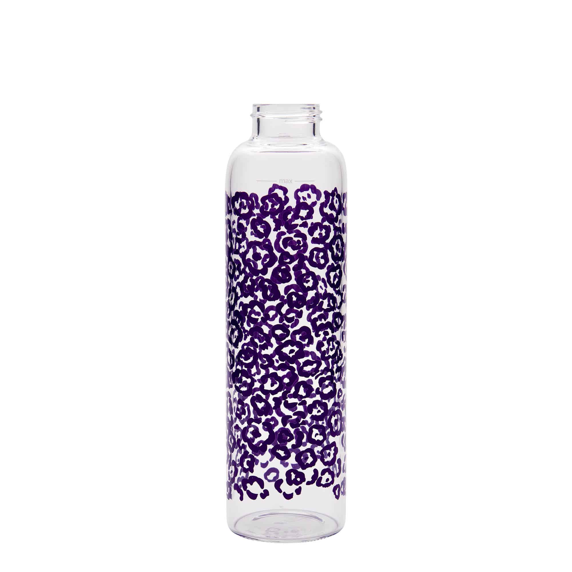 500 ml Garrafa de água 'Perseus', Motivo: Flores lilás, boca: Tampa de rosca