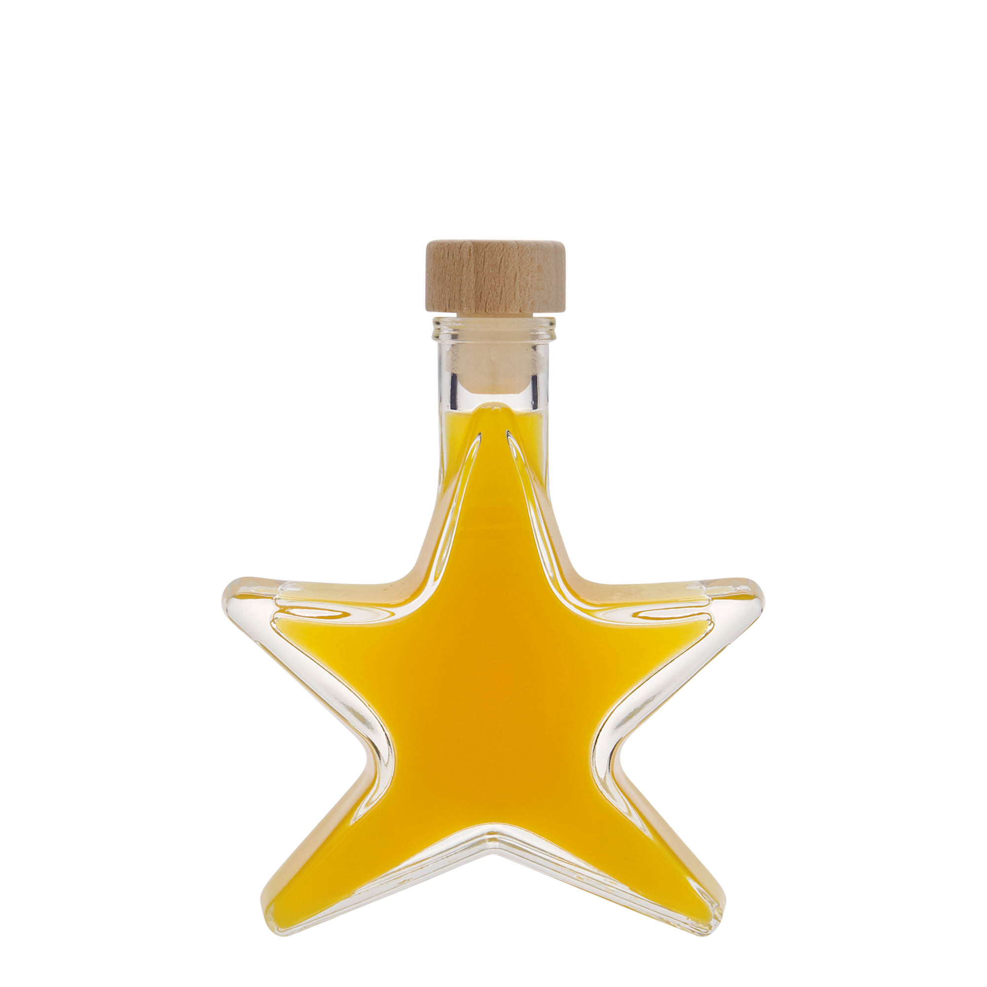 Frasco de vidro de 100 ml 'Estrela', boca: cortiça Frasco de vidro de 100 ml 'Estrela', boca: cortiça
