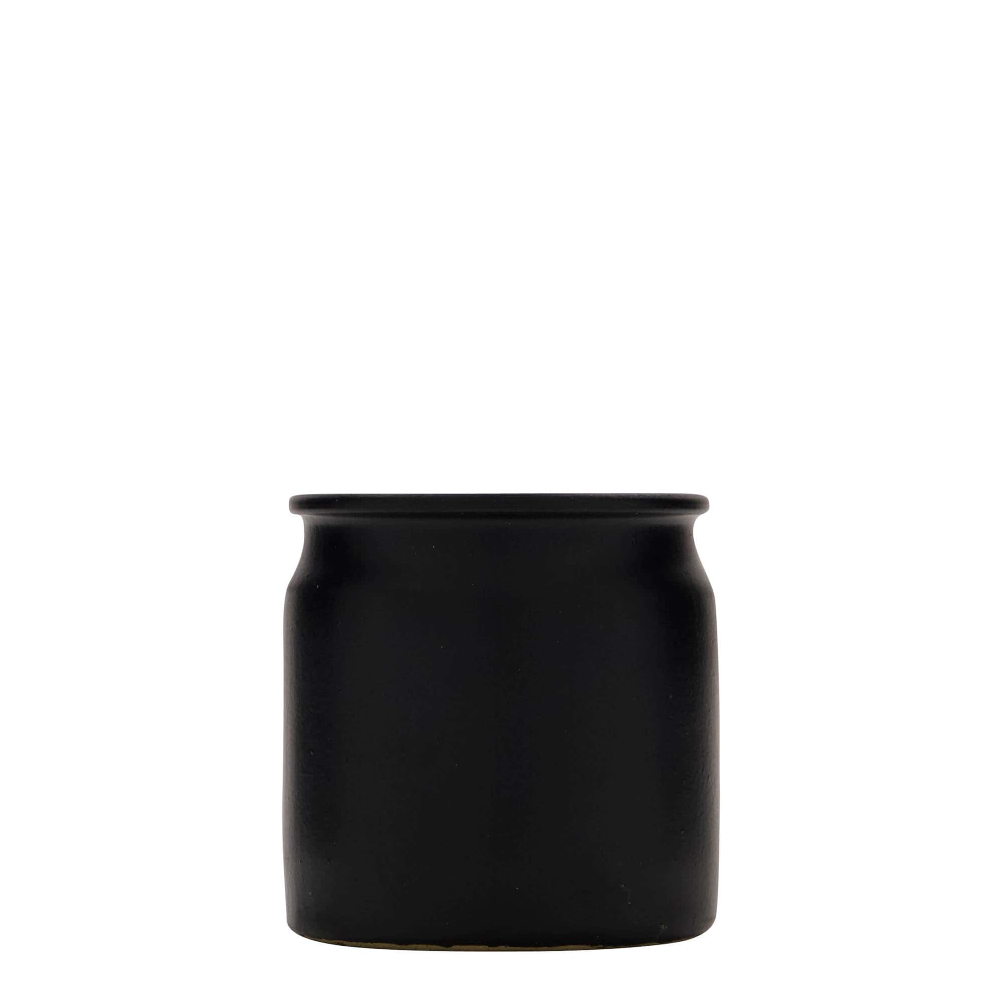 160 ml Frasco grés, cerâmica, preto, boca: Cortiça 160 ml Frasco grés, cerâmica, preto, boca: Cortiça