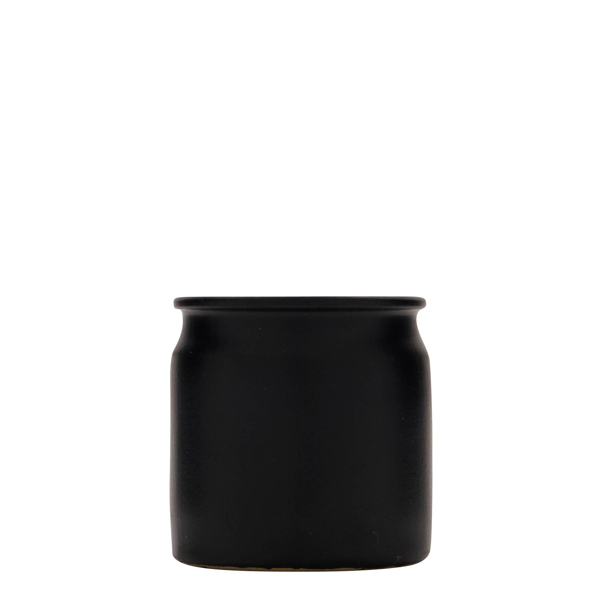 Vaso de grés 160 ml, cerâmica, preto, abertura: cortiça