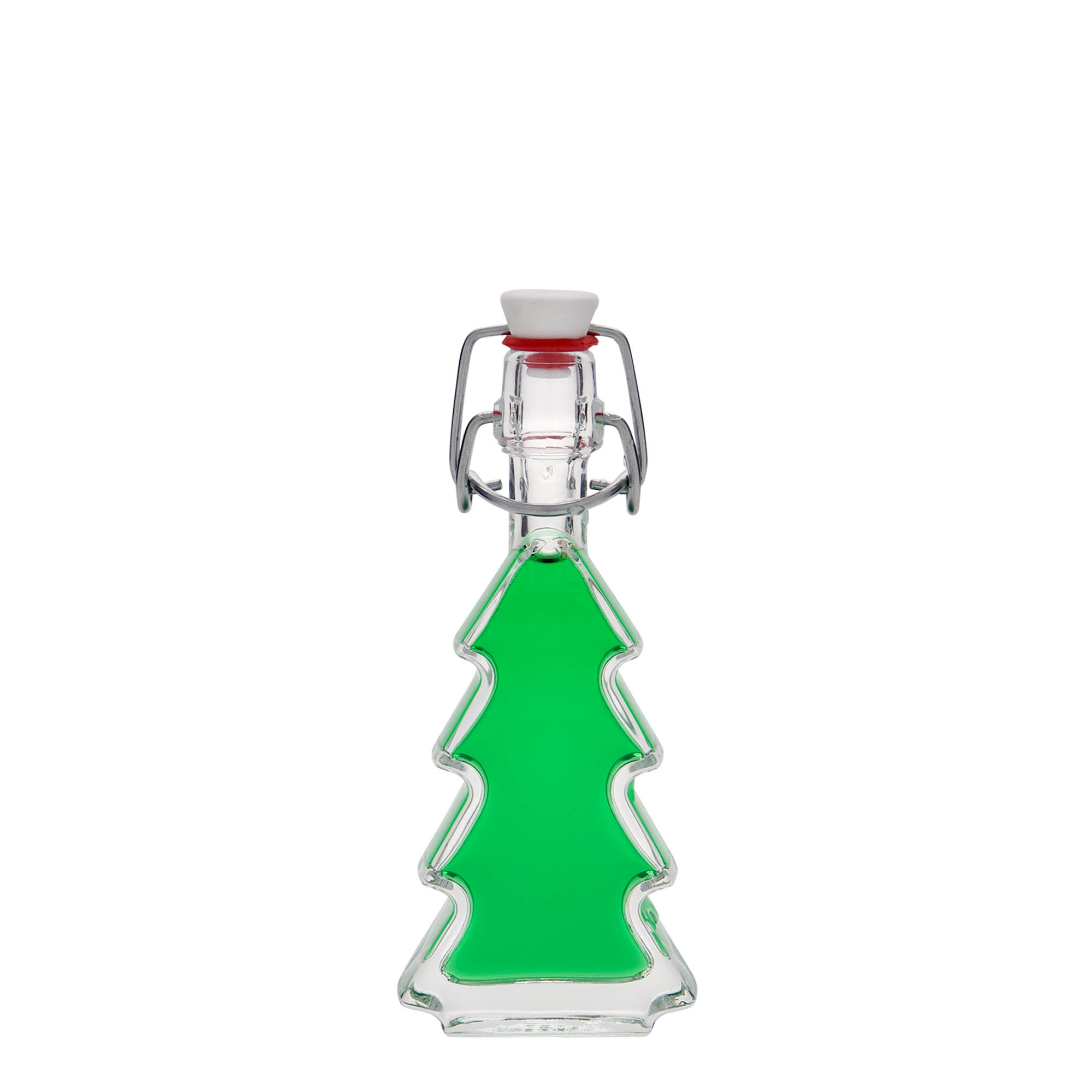 Frasco de vidro de 40 ml 'Árvore de Natal', boca: fecho de alça Frasco de vidro de 40 ml 'Árvore de Natal', boca: fecho de alça