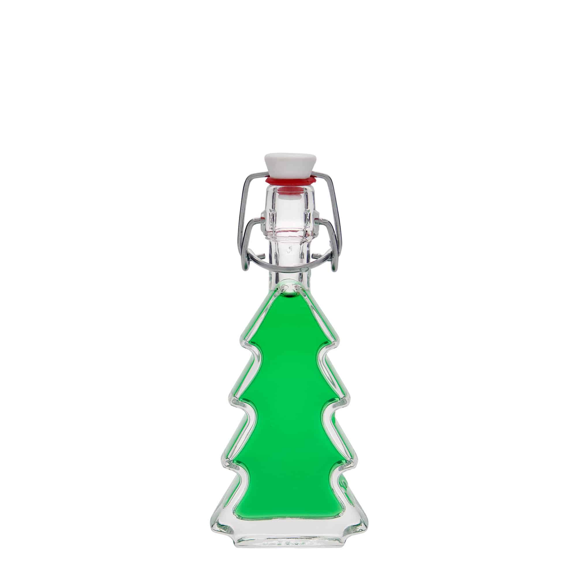Frasco de vidro de 40 ml 'Árvore de Natal', boca: fecho de alça