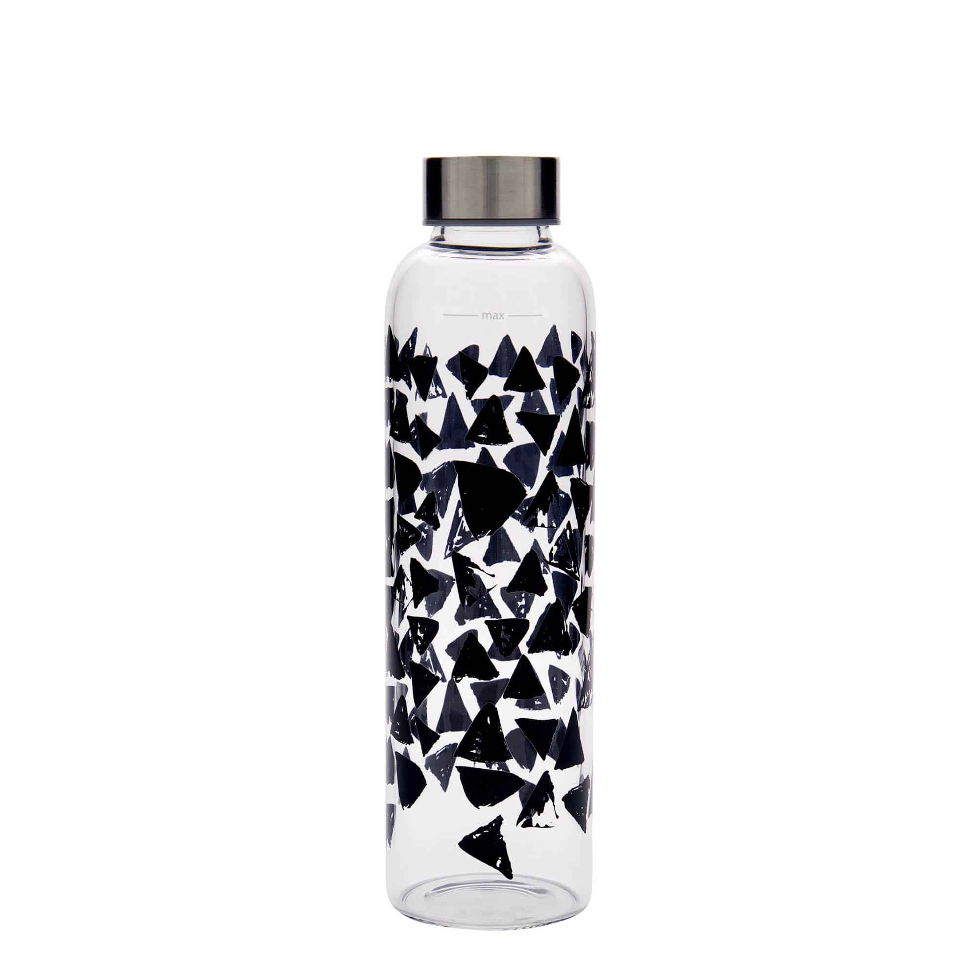 500 ml Garrafa de água 'Perseus', Motivo: Triângulos pretos, boca: Tampa de rosca 500 ml Garrafa de água 'Perseus', Motivo: Triângulos pretos, boca: Tampa de rosca
