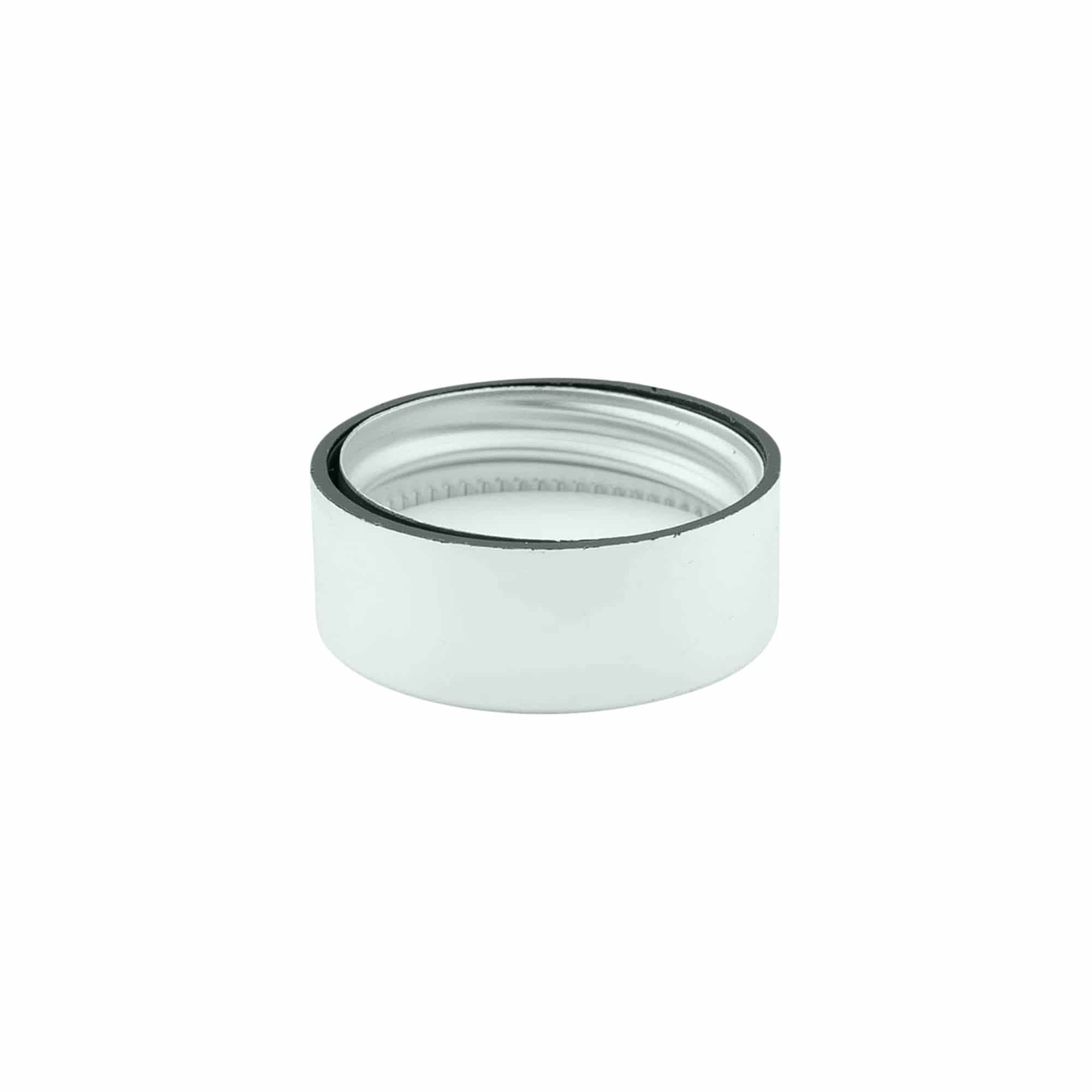 Tampa de rosca, plástico ABS, prateado, para bocal: GPI 33/400