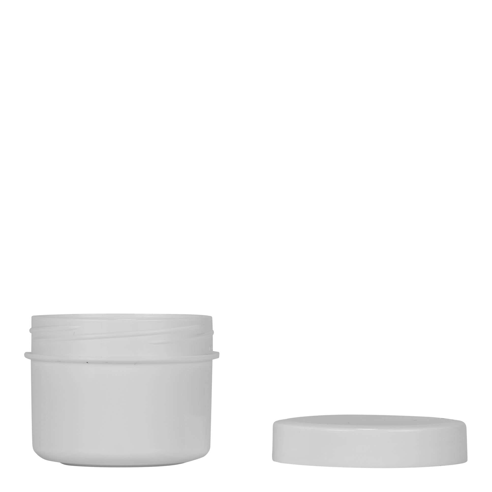 35 ml frasco de plástico 'White Line', PP, branco, boca: tampa de rosca