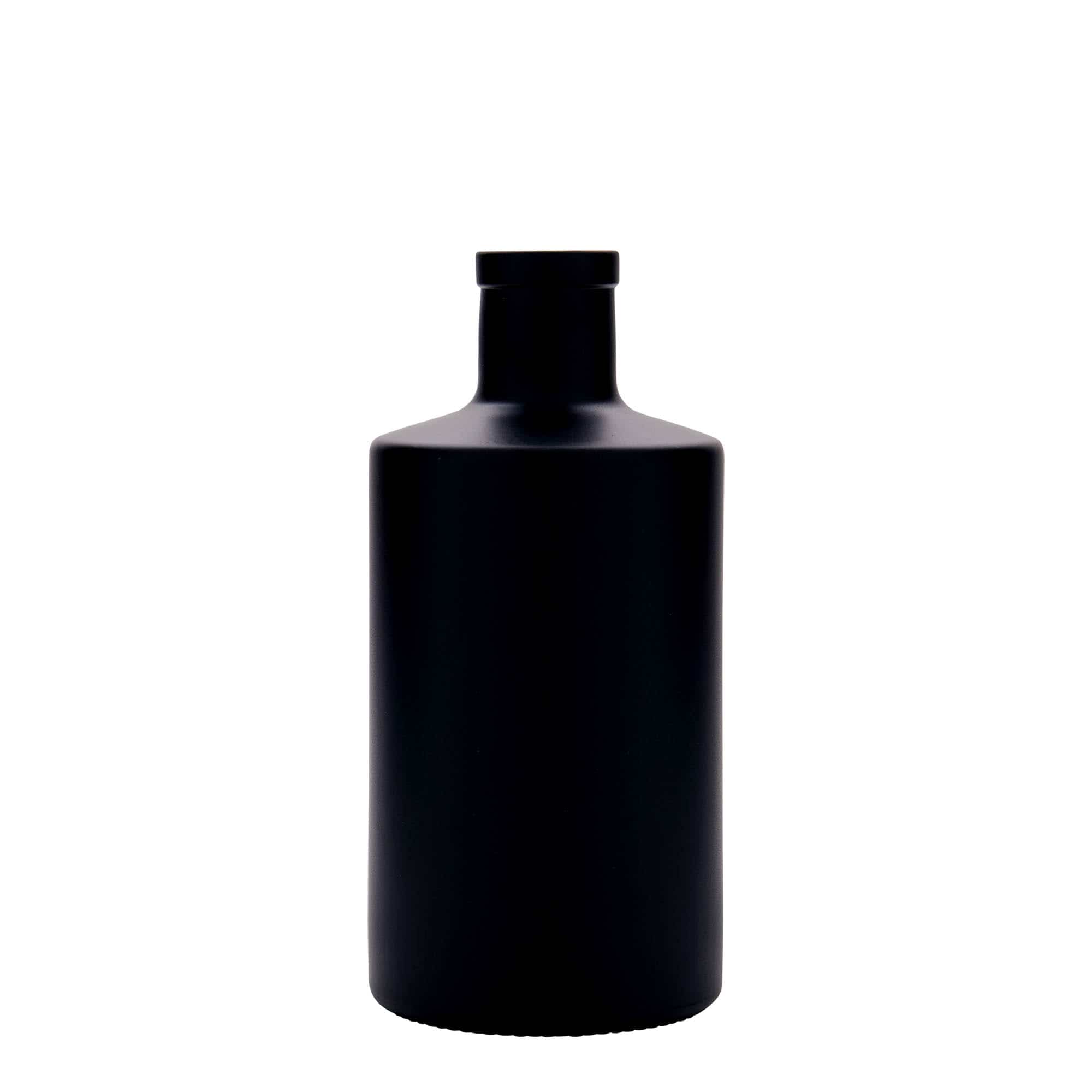 500 ml Garrafa de vidro 'Caroline', preto, boca: Cortiça 500 ml Garrafa de vidro 'Caroline', preto, boca: Cortiça