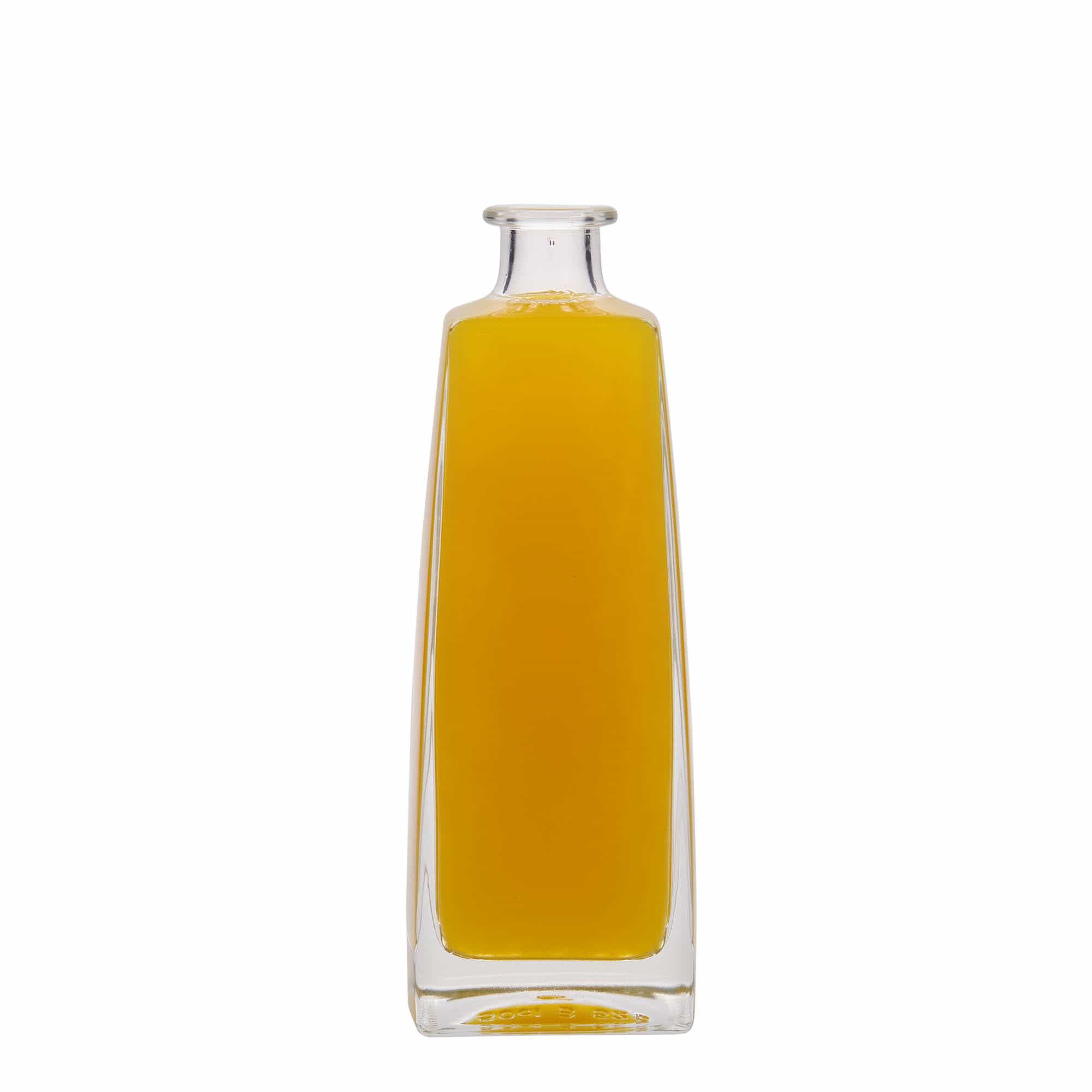 Garrafa de vidro de 500 ml 'Timmy', retangular, bocal: cortiça