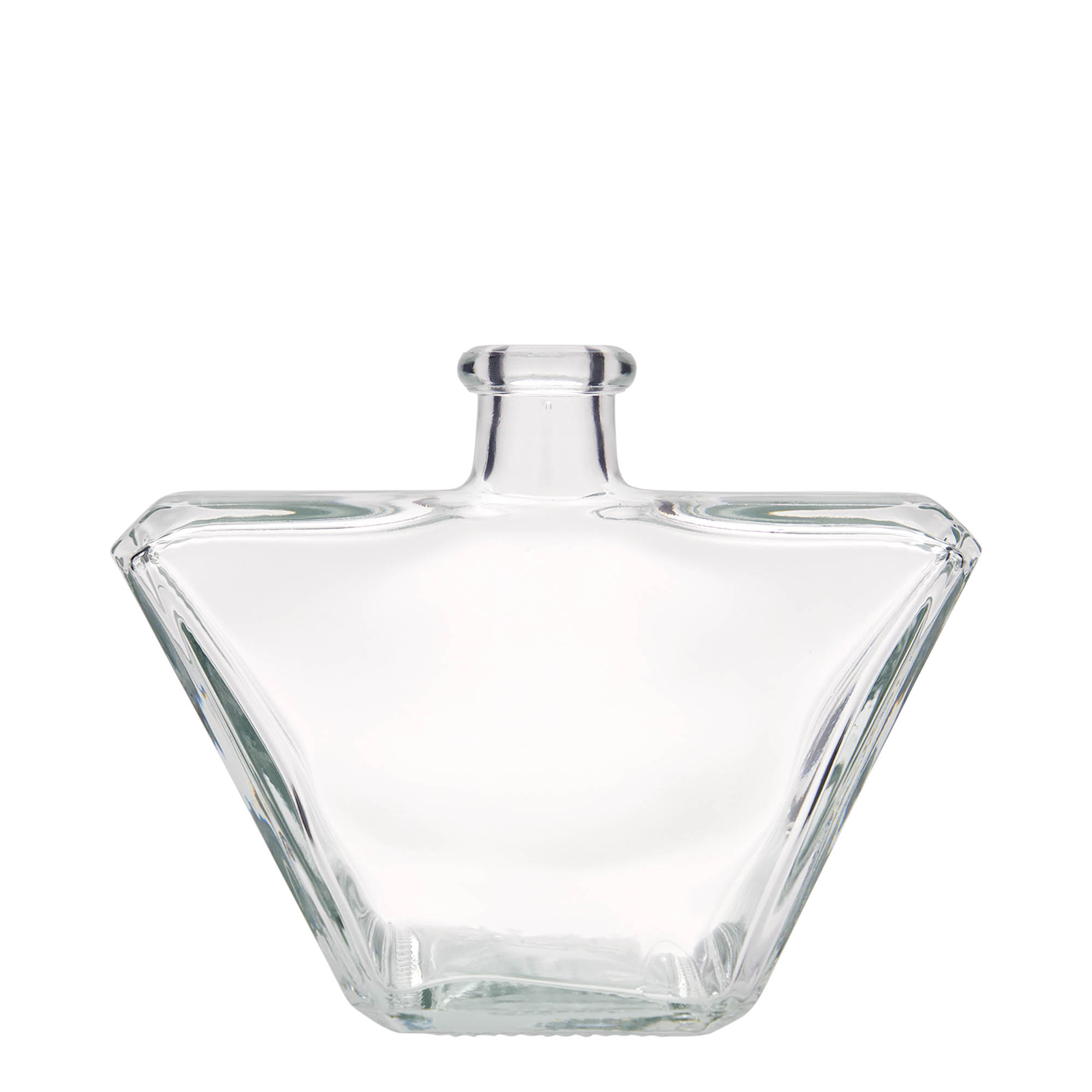 Garrafa de vidro de 500 ml 'Charly', retangular, boca: cortiça