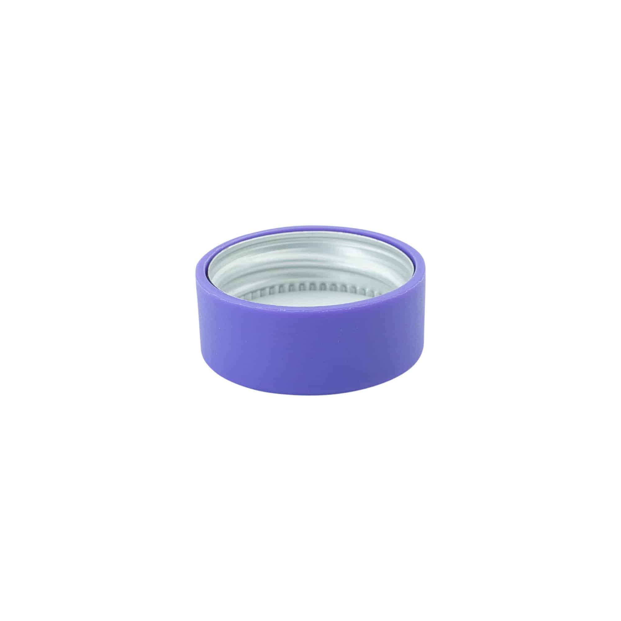 Tampa de rosca, plástico ABS, violeta, para bocal: GPI 28/400
