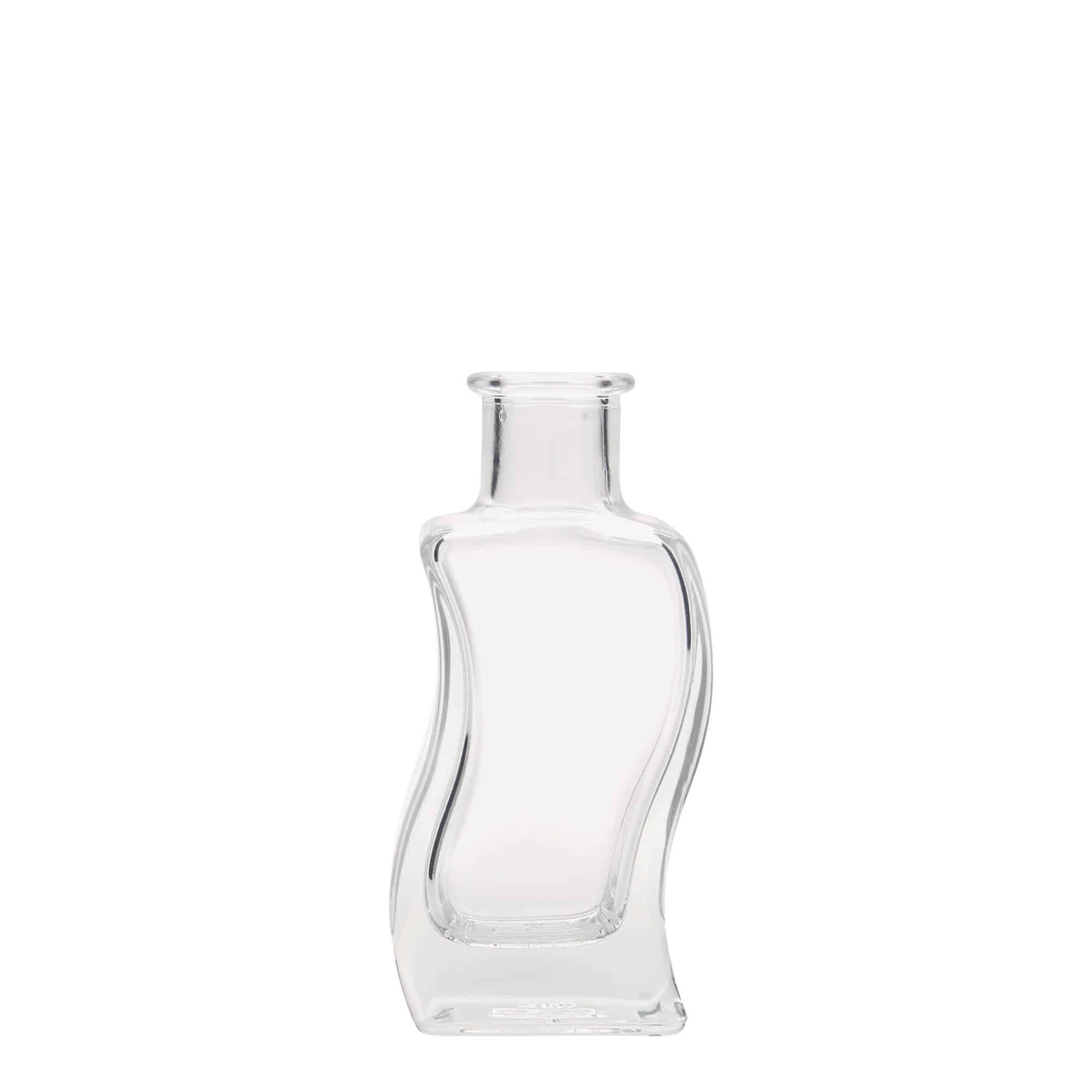 100 ml Garrafa de vidro 'Onda', quadrada, boca: Cortiça 100 ml Garrafa de vidro 'Onda', quadrada, boca: Cortiça