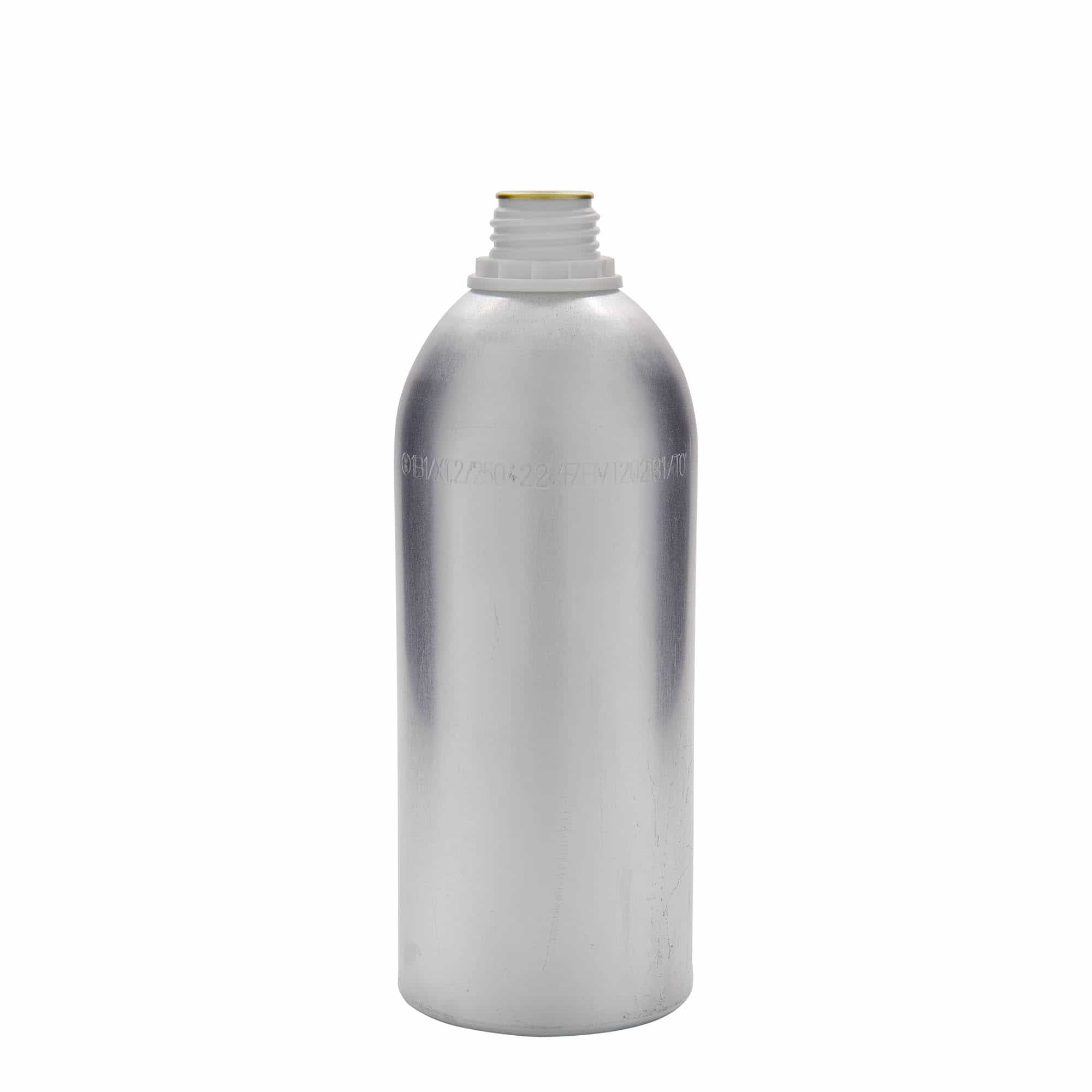1100 ml Garrafa em alumínio, metal, prateado, boca: DIN 32