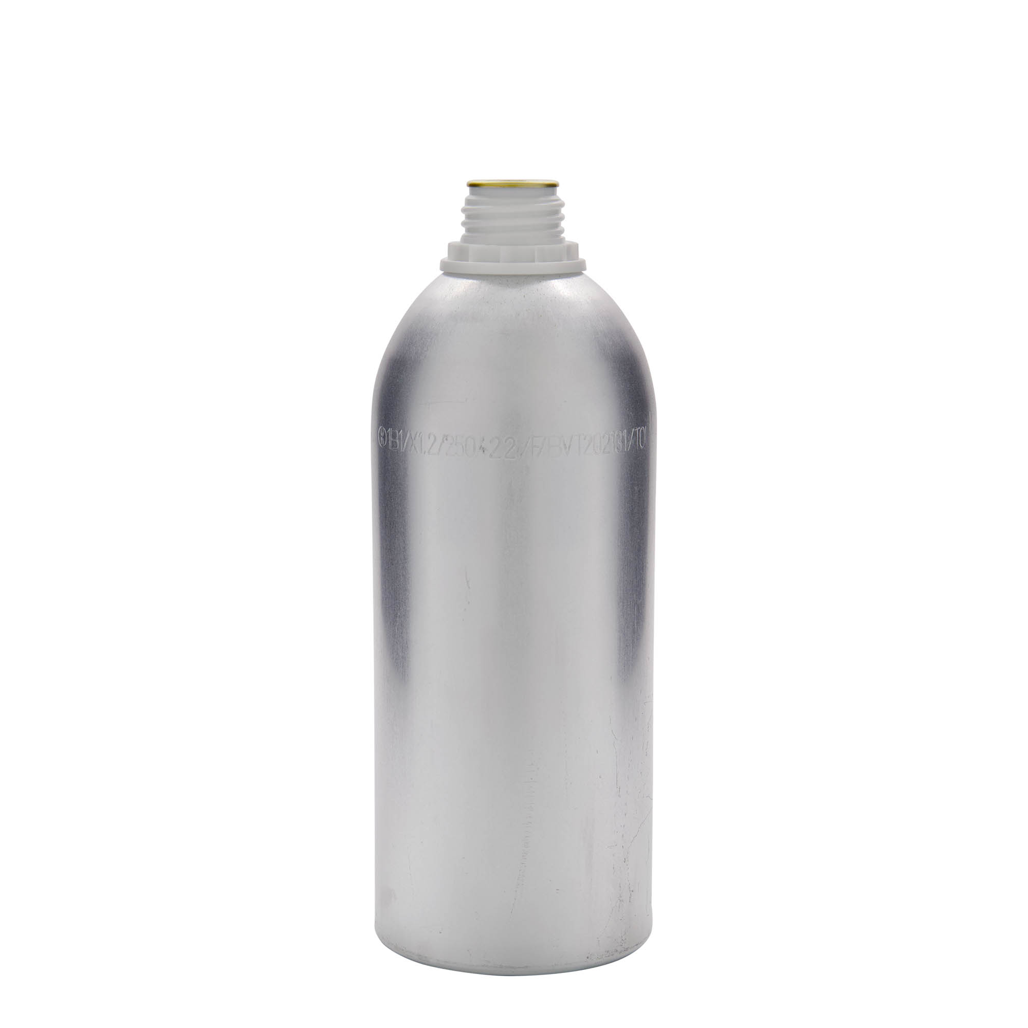 1100 ml garrafa de alumínio, metal, prata, abertura: DIN 32