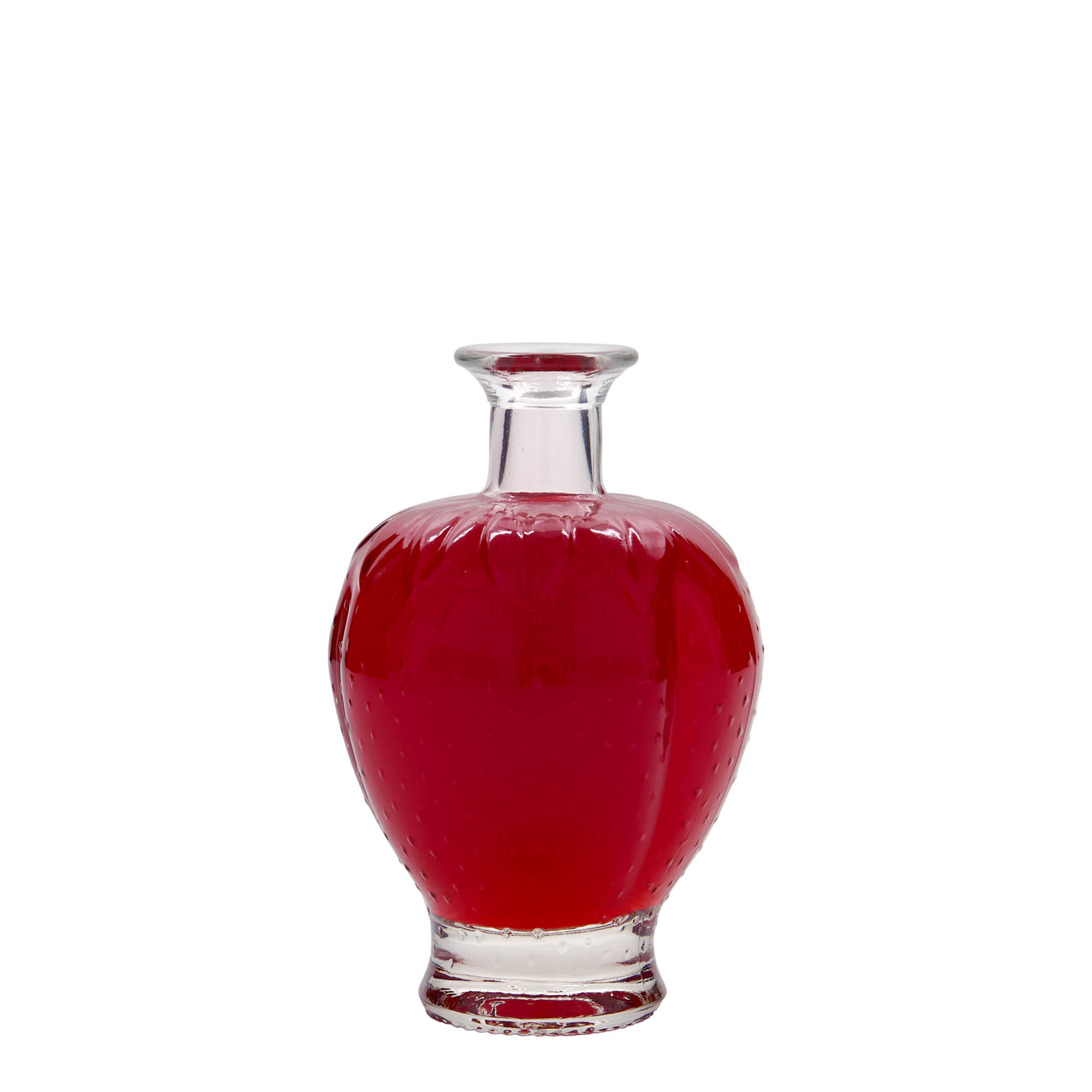 Frasco de vidro de 200 ml 'Morango', boca: cortiça
