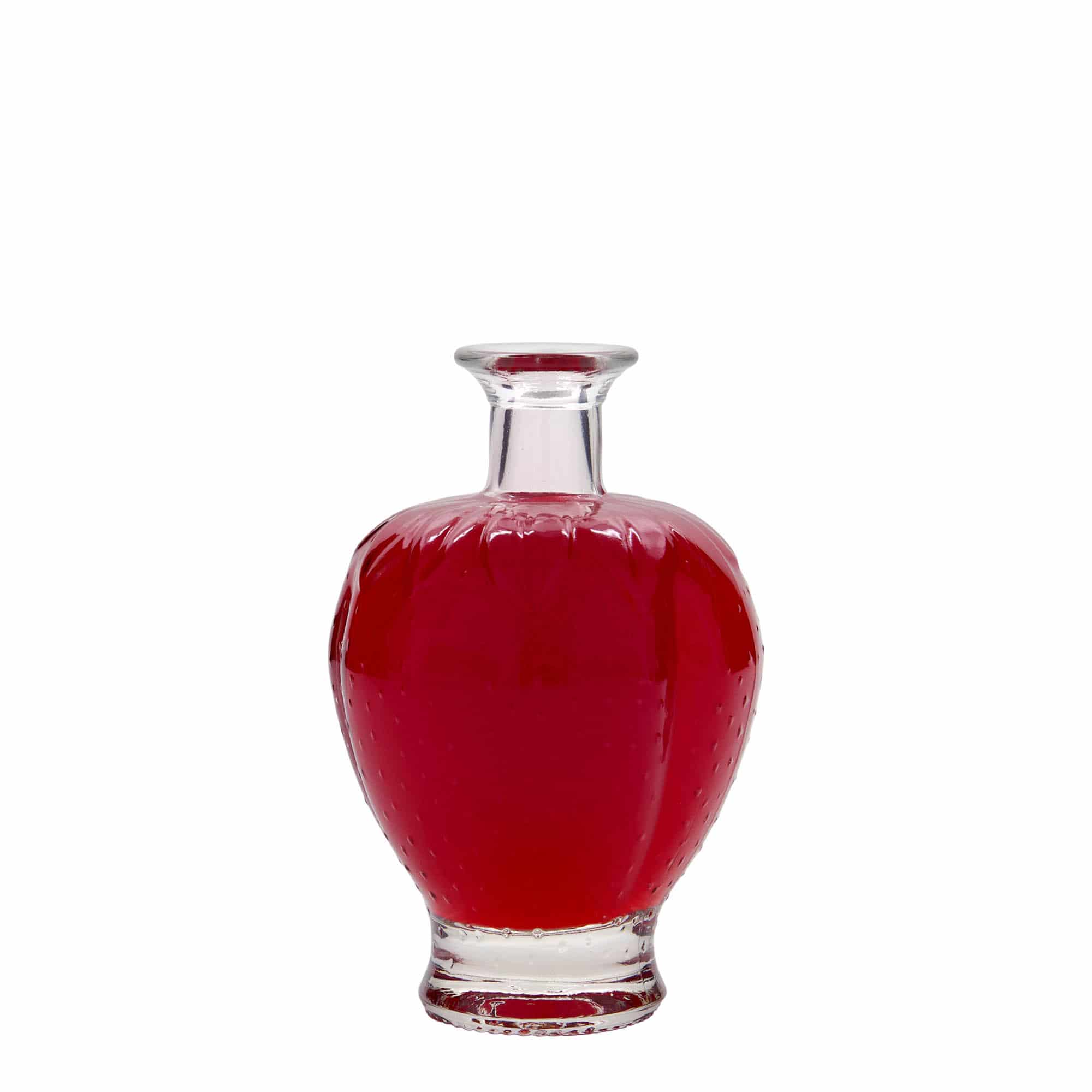 Frasco de vidro de 200 ml 'Morango', boca: cortiça