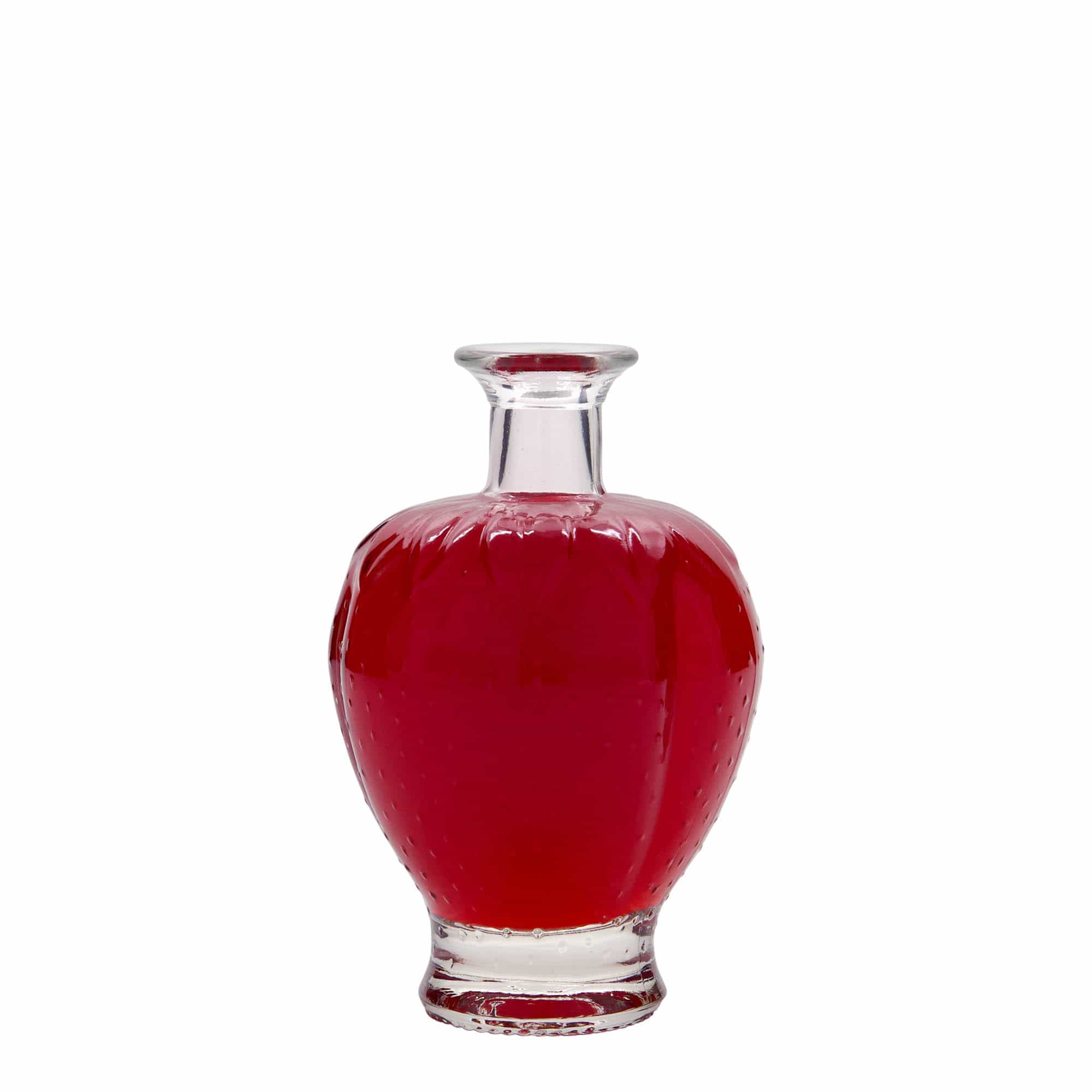 Frasco de vidro de 200 ml 'Morango', boca: cortiça Frasco de vidro de 200 ml 'Morango', boca: cortiça
