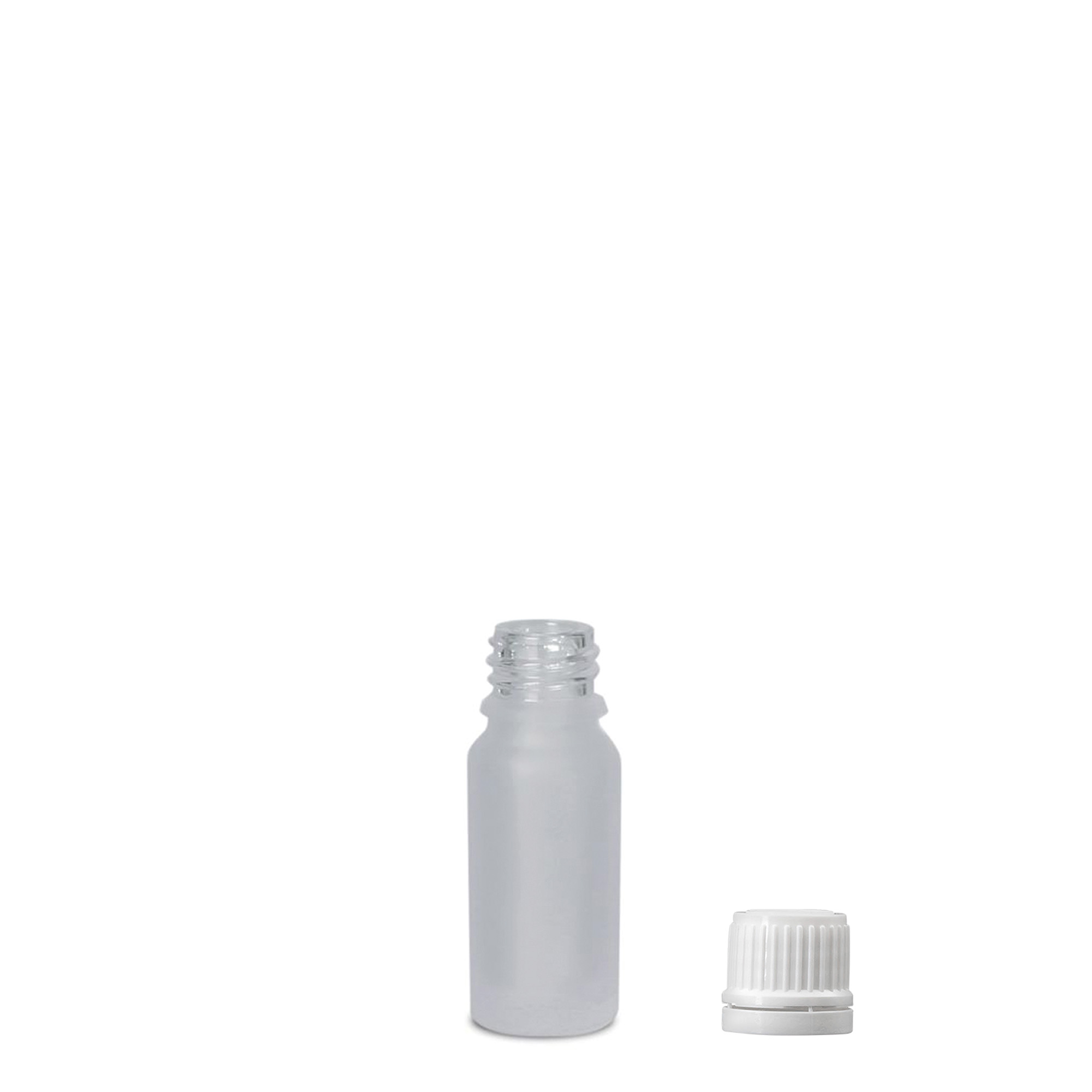 Frasco médico de 10 ml, vidro, fosco, gargalo: DIN 18 Frasco médico de 10 ml, vidro, fosco, gargalo: DIN 18