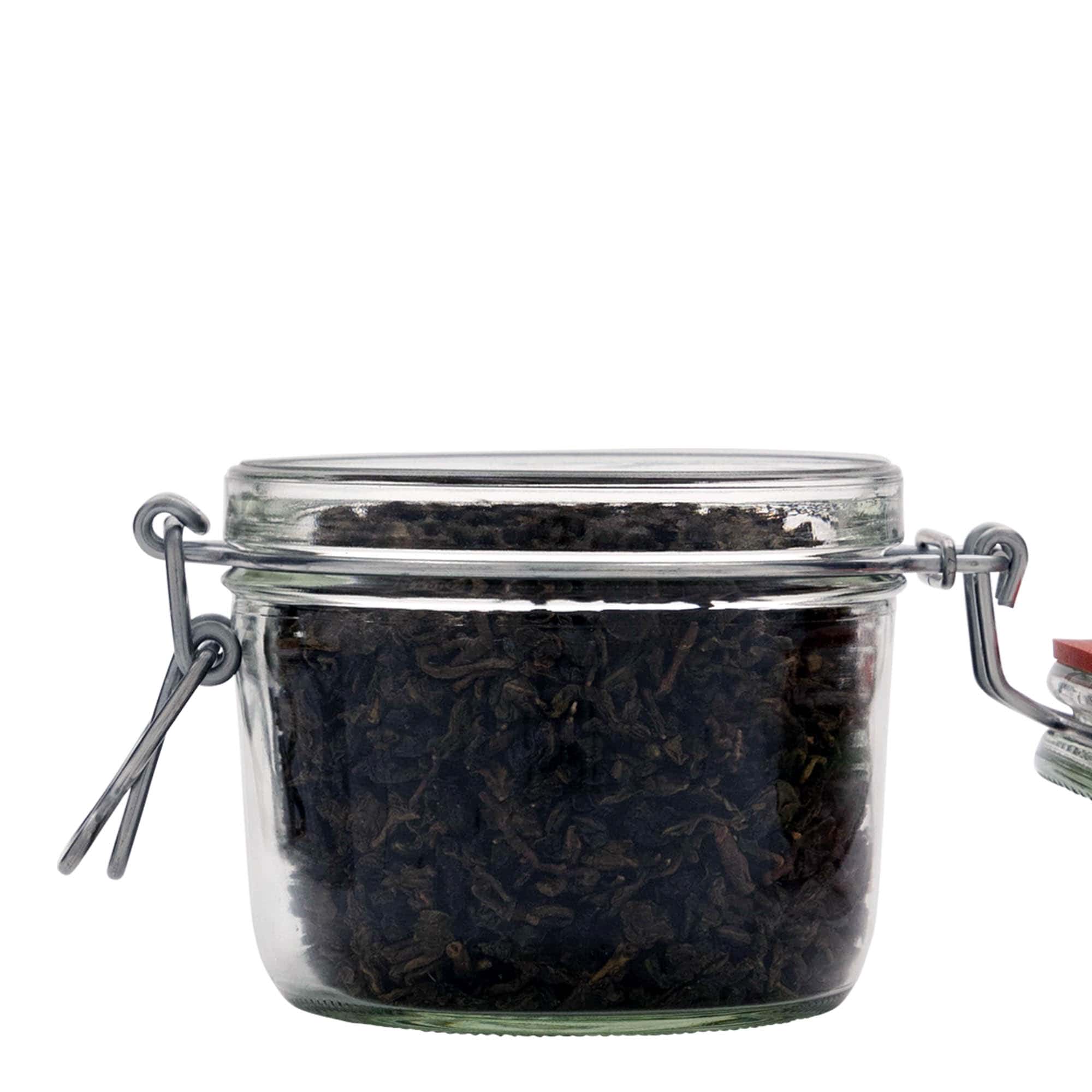 Frasco de vidro com fecho de alavanca e capacidade de 400 ml, boca: fecho de alavanca Frasco de vidro com fecho de alavanca e capacidade de 400 ml, boca: fecho de alavanca