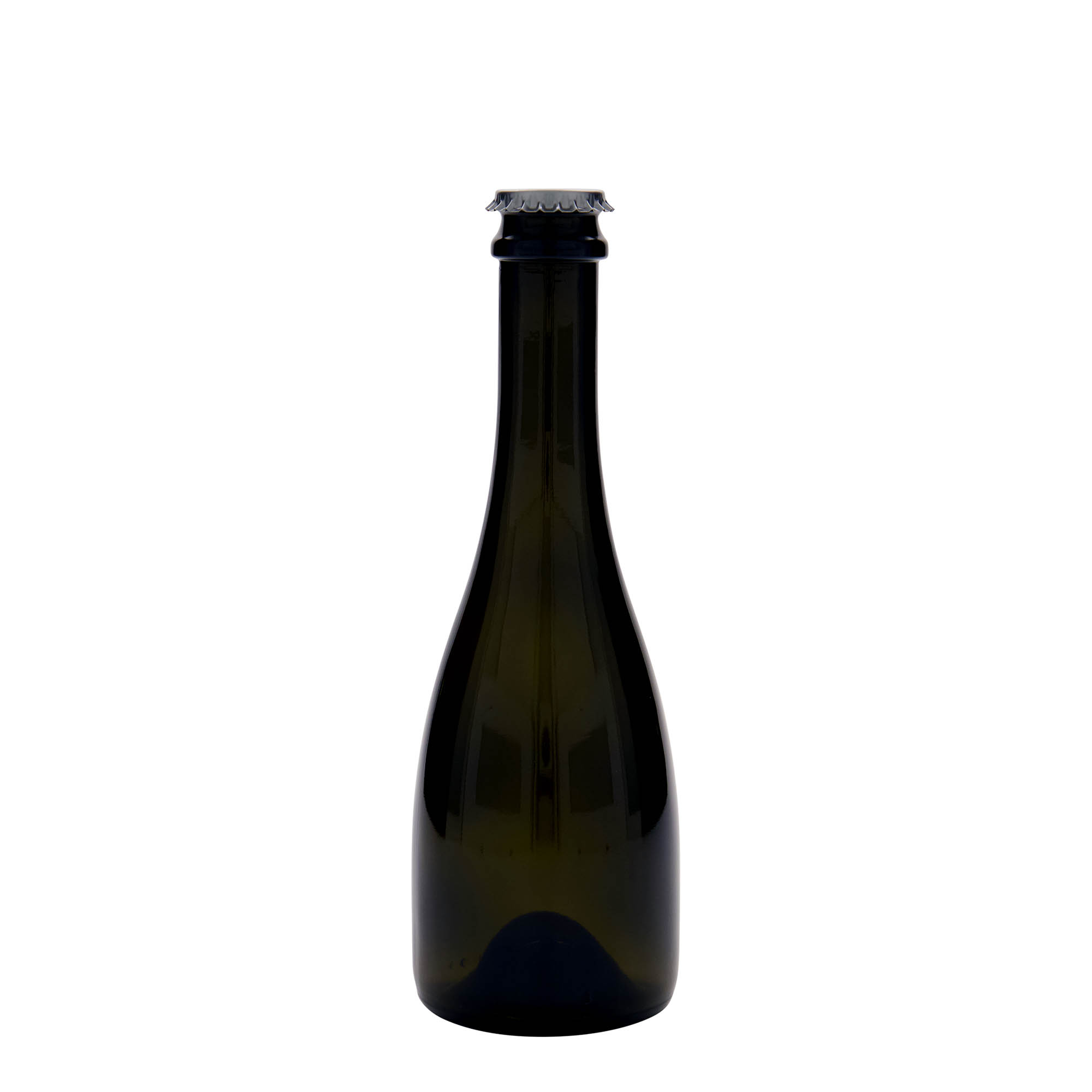 Garrafa de cerveja/champanhe 'Tosca' 330 ml, vidro, verde antigo, boca: tampa de coroa