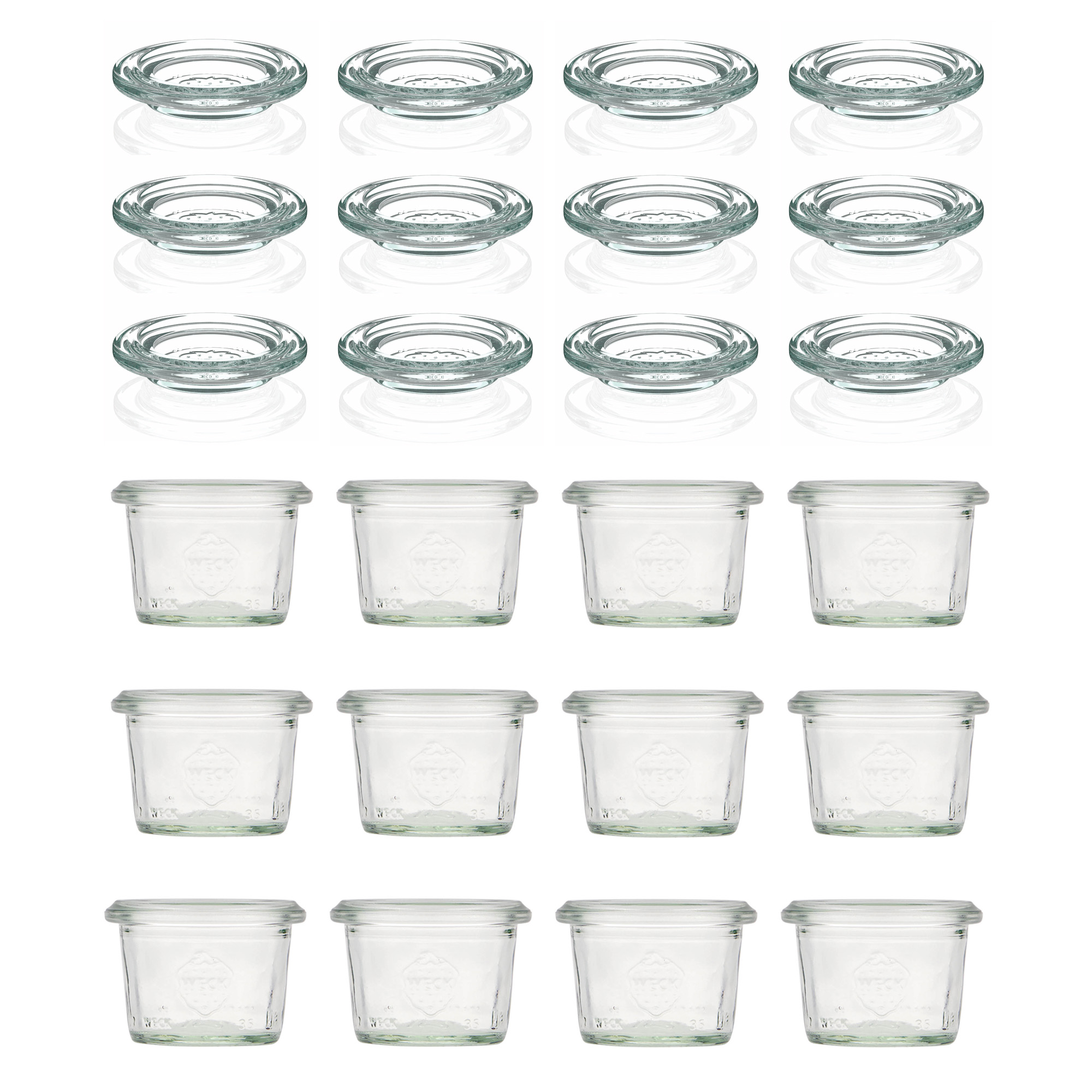12x 35 ml frasco WECK com tampa de vidro RR 40