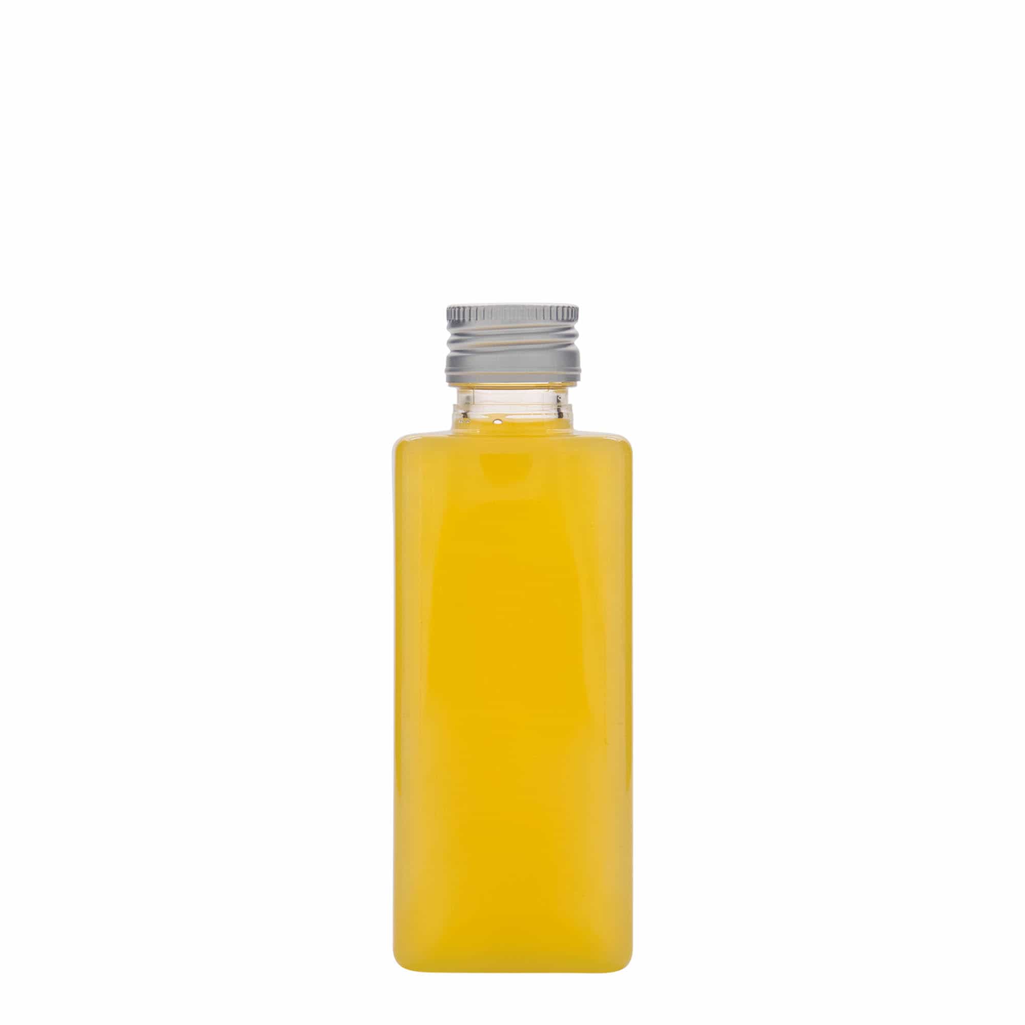 Garrafa PET de 250 ml 'Karl', quadrada, plástico, boca: PP 28