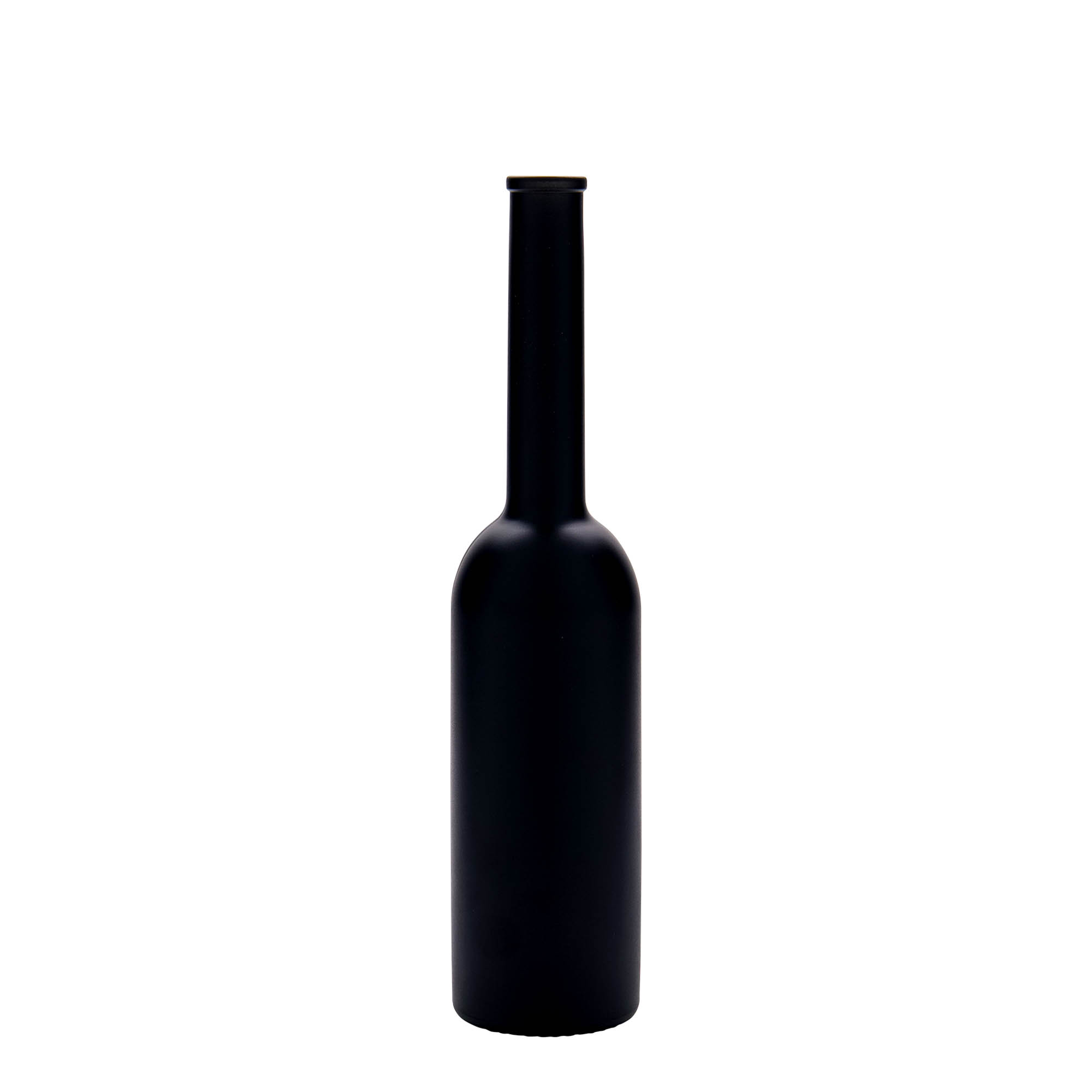 Frasco de vidro de 200 ml 'Opera', preto, boca: cortiça