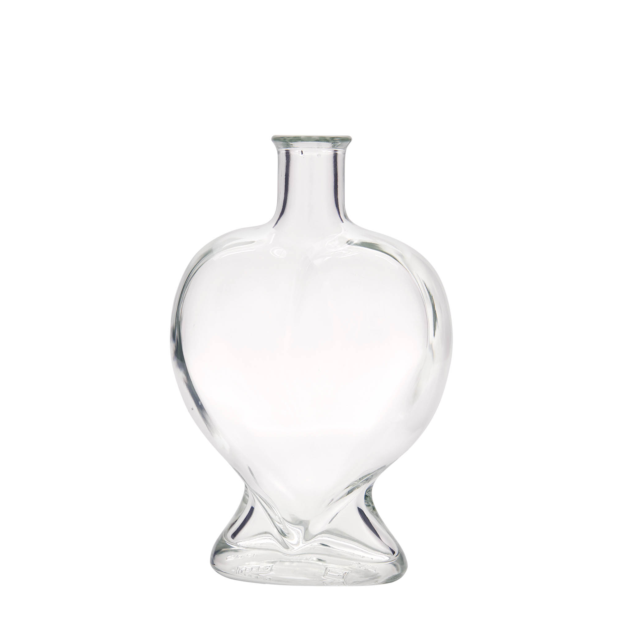 Garrafa de vidro de 500 ml 'Coração', Boca: Cortiça Garrafa de vidro de 500 ml 'Coração', Boca: Cortiça