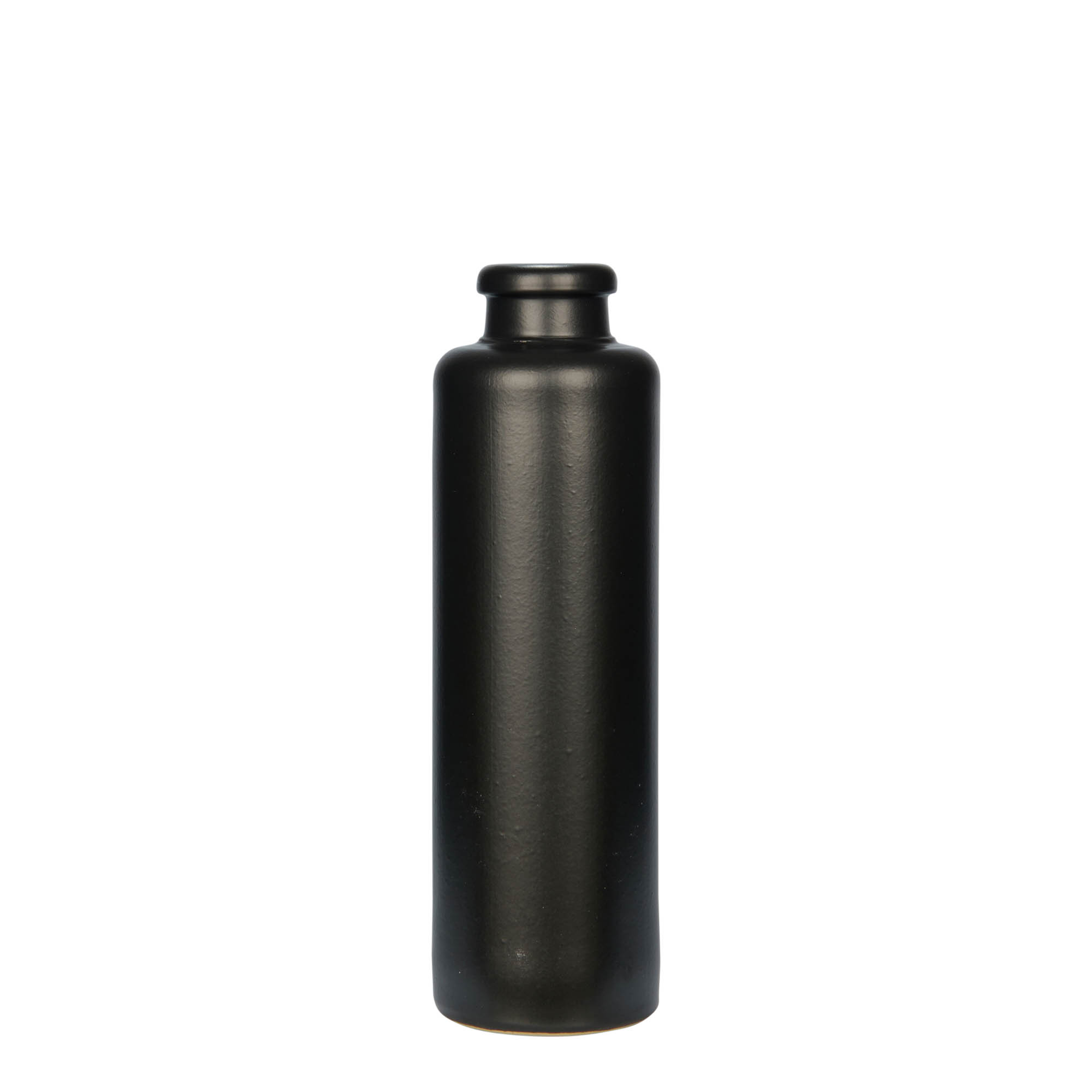 Jarro de barro 200 ml, faiança, preto, abertura: cortiça