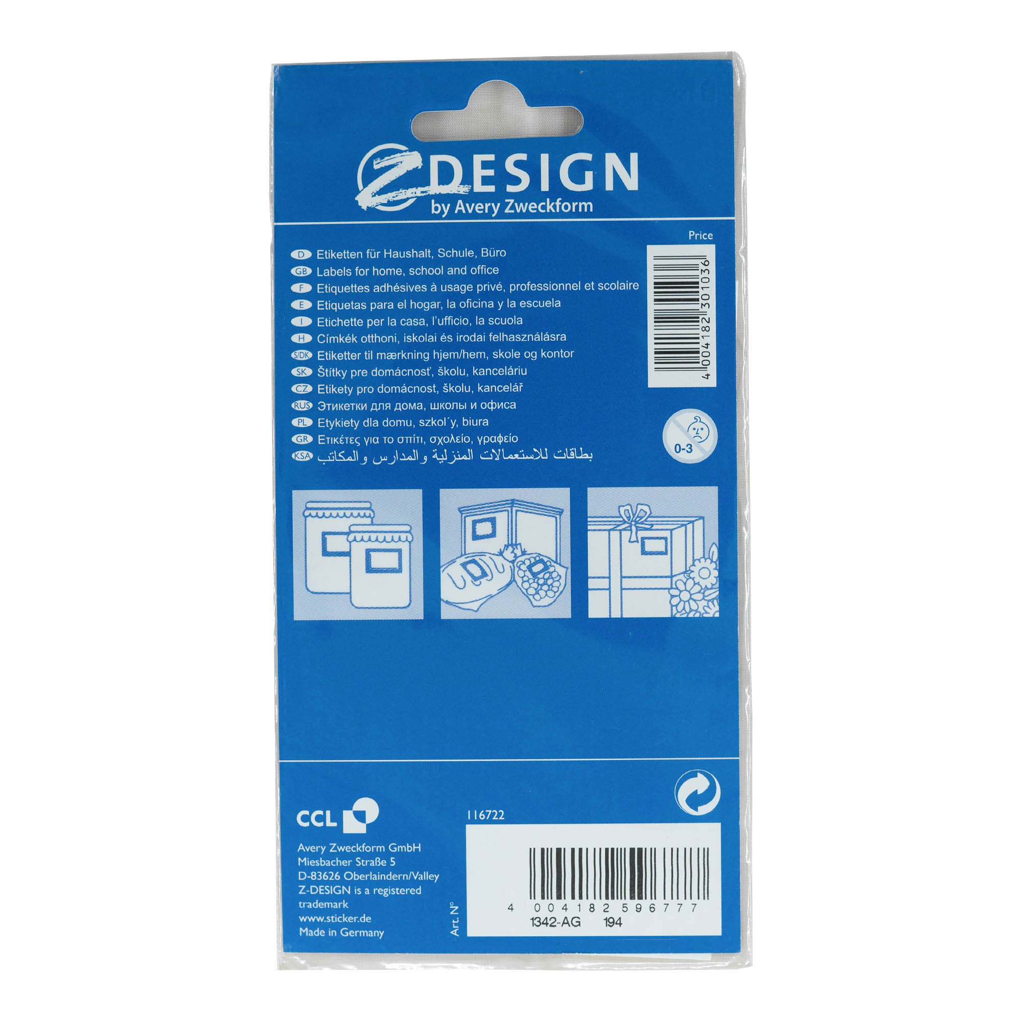 Etiquetas Zweckform 'Cesto de Frutas', retangulares, papel, multicoloridas Etiquetas Zweckform 'Cesto de Frutas', retangulares, papel, multicoloridas