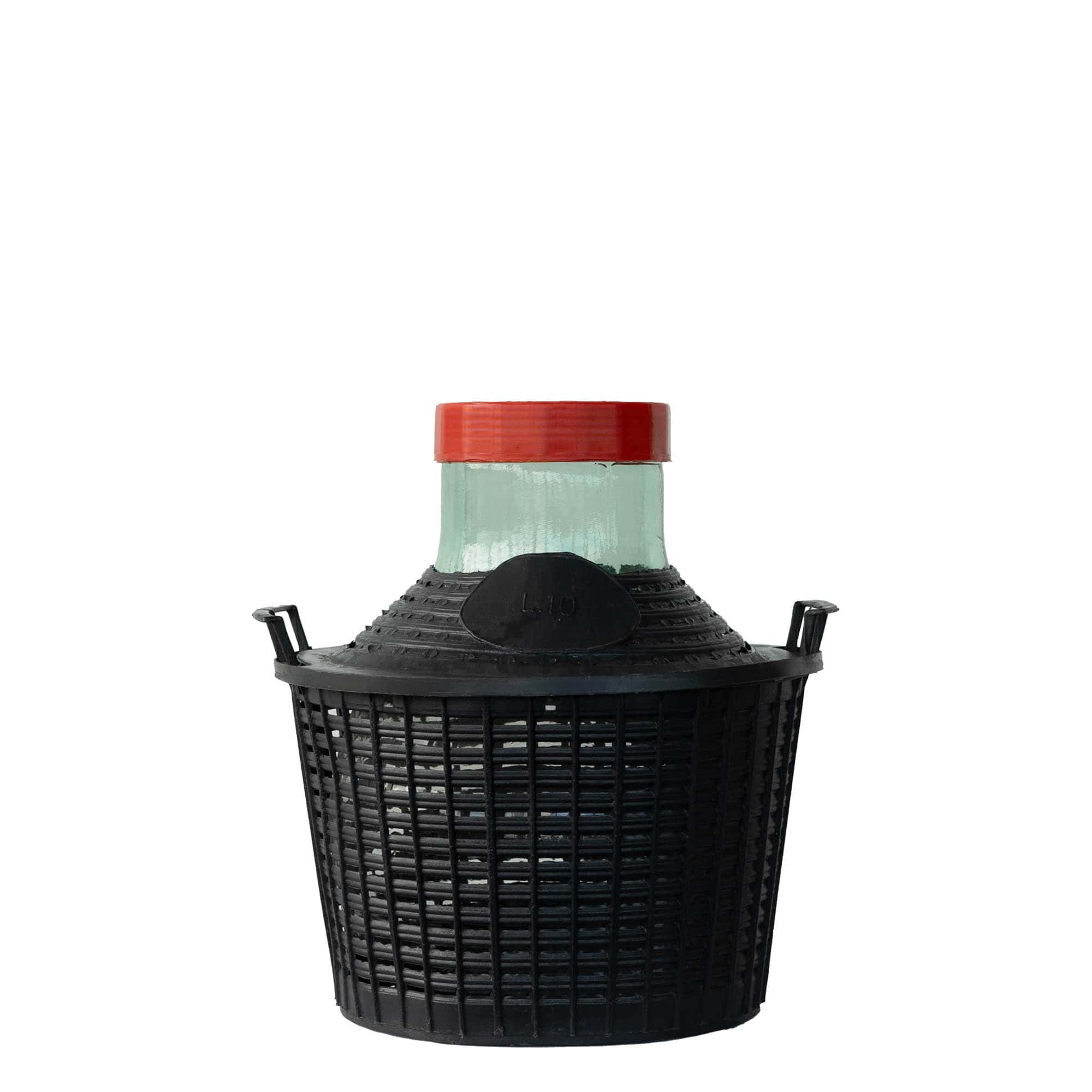 10 l garrafa de balão de boca larga, vidro, boca: tampa de rosca