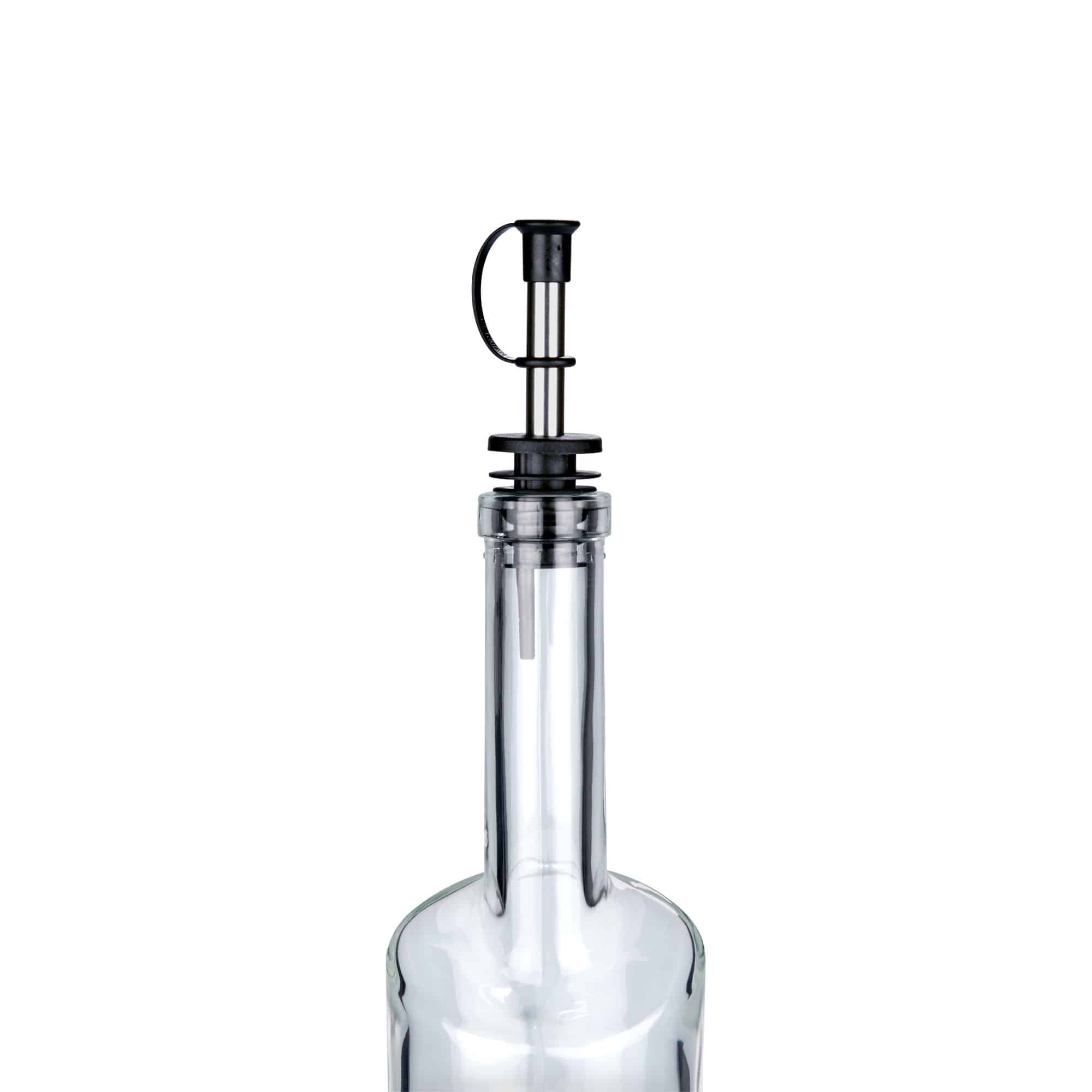Vertedor de garrafas inox com capa, aço inox, prateado