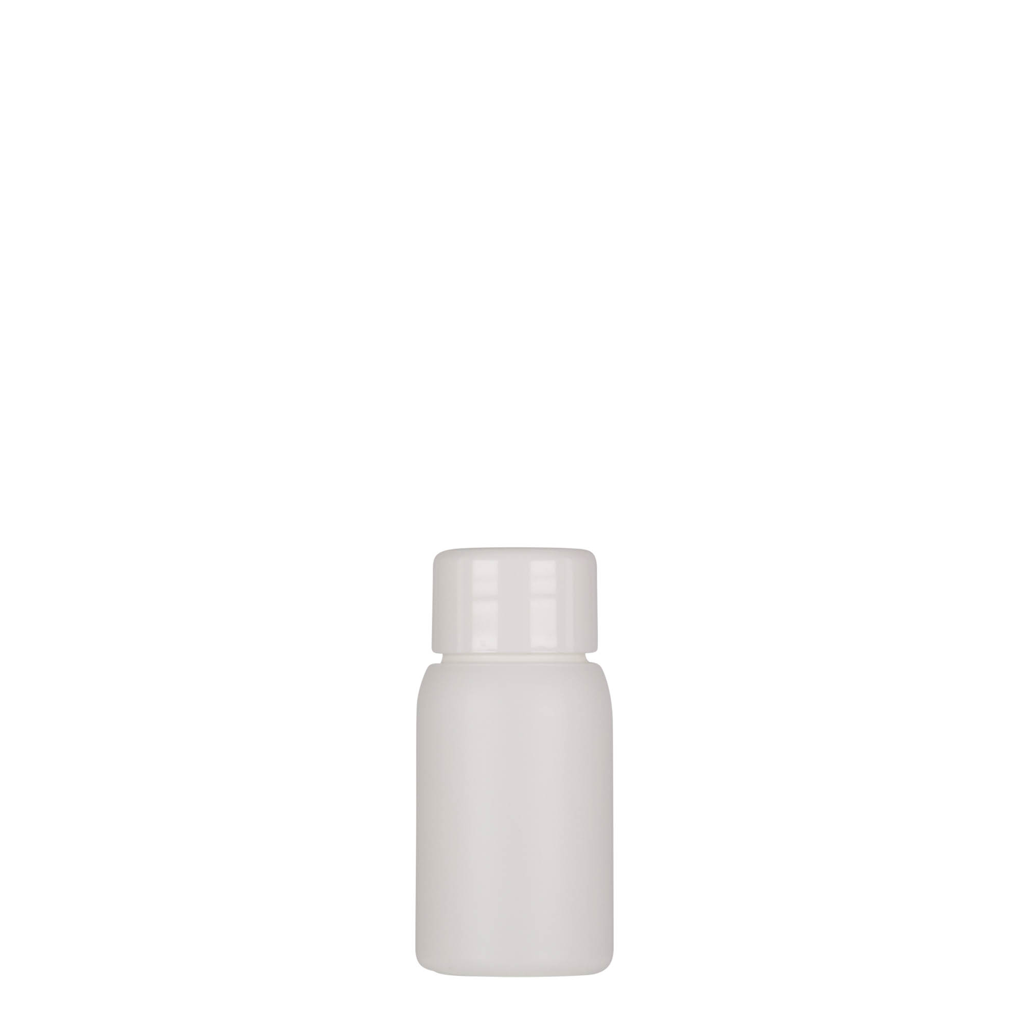 Frasco de plástico de 30 ml 'Tuffy', HDPE, branco, boca: 24/410