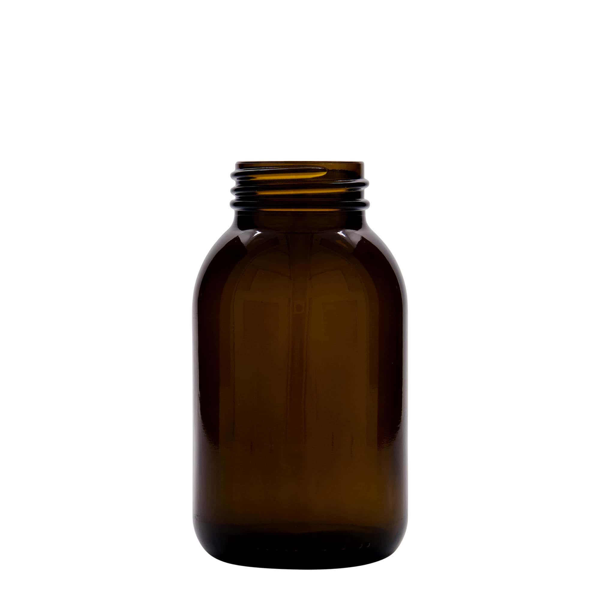 500 ml Frasco de boca larga, castanho, vidro, boca: DIN 55 500 ml Frasco de boca larga, castanho, vidro, boca: DIN 55