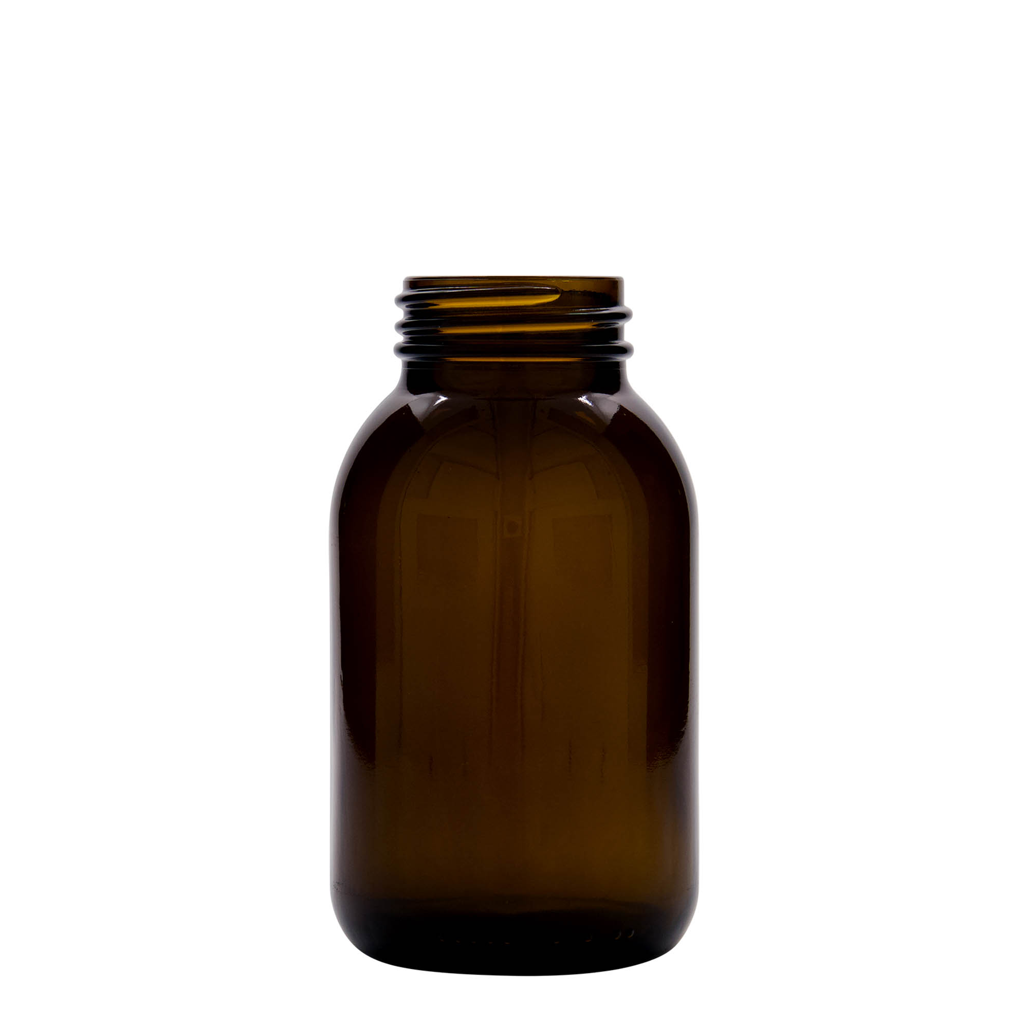 Frasco de gargalo largo 500 ml, castanho, abertura: DIN 55 Frasco de gargalo largo 500 ml, castanho, abertura: DIN 55