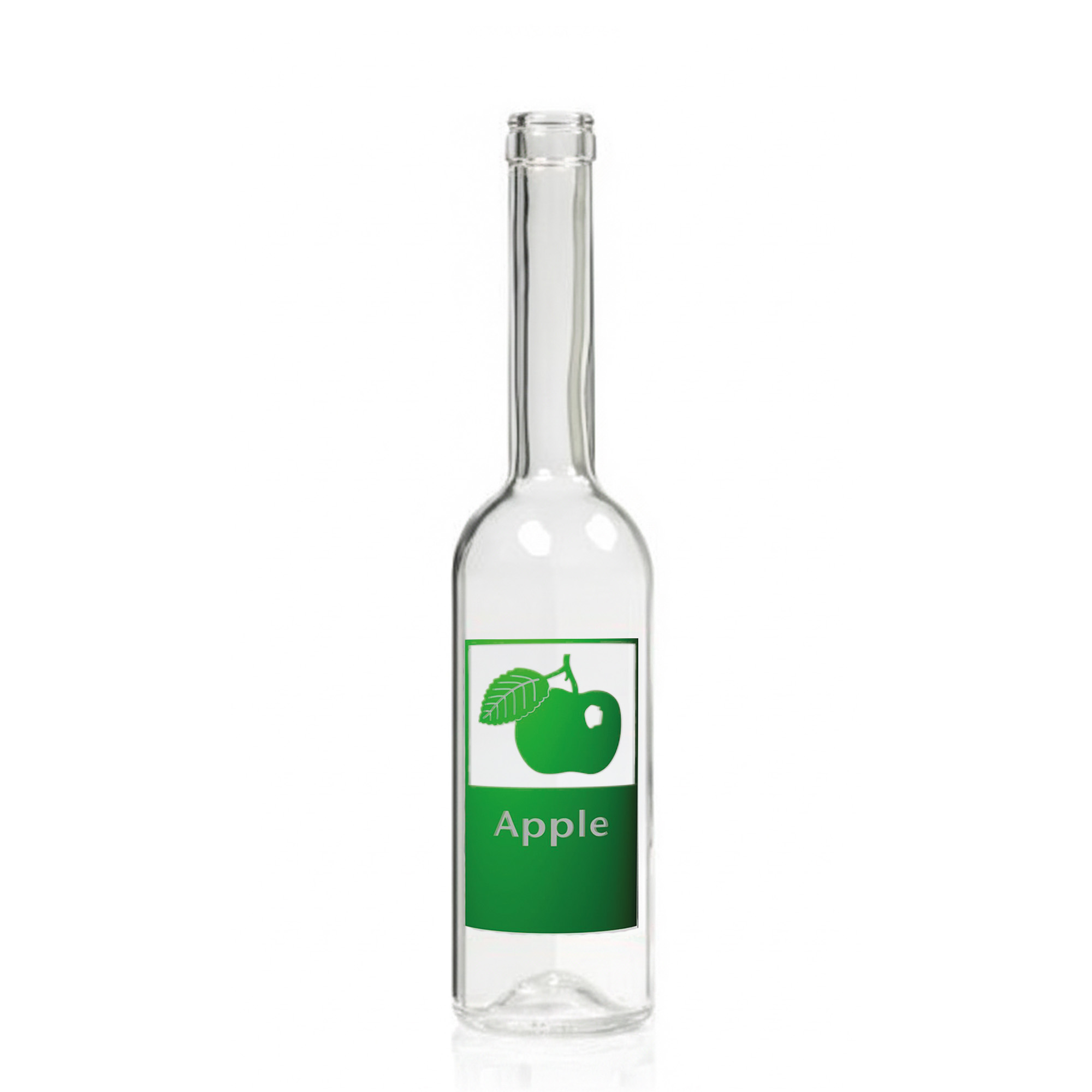 Garrafa de vidro de 500 ml 'Opera', motivo: Maçã, bocal: cortiça Garrafa de vidro de 500 ml 'Opera', motivo: Maçã, bocal: cortiça