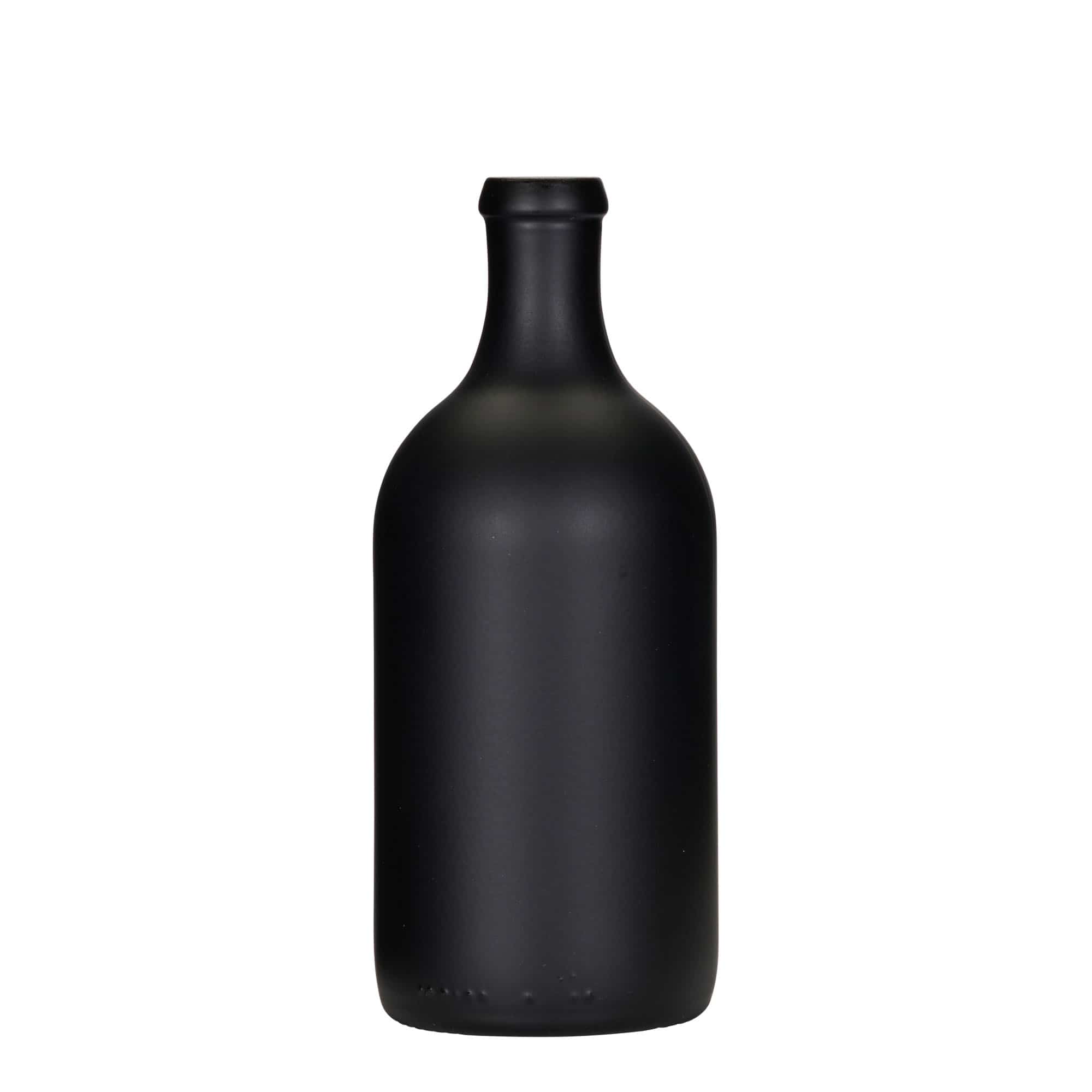 500 ml Garrafa de vidro 'Ginevra Leggera', preto, boca: Cortiça 500 ml Garrafa de vidro 'Ginevra Leggera', preto, boca: Cortiça