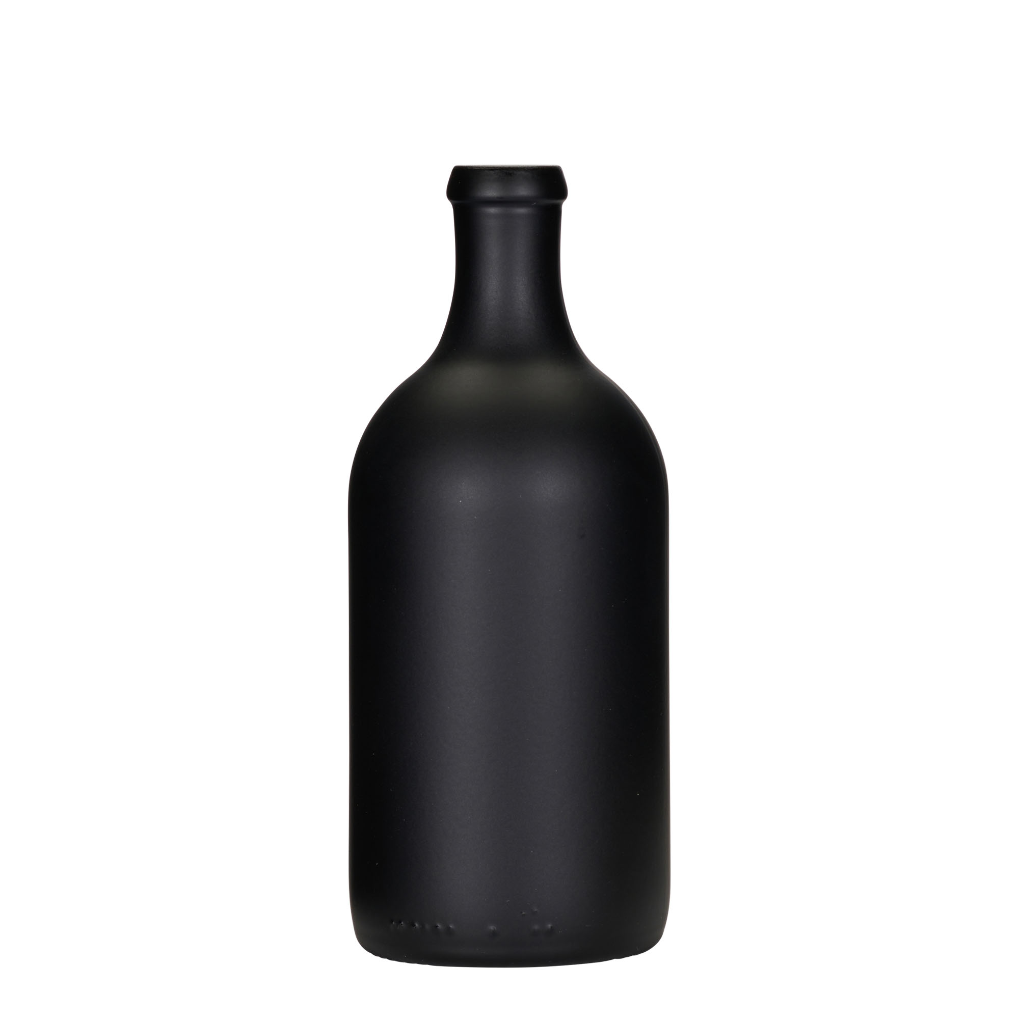 Garrafa de vidro 500 ml 'Ginevra Leggera', preta, boca: cortiça Garrafa de vidro 500 ml 'Ginevra Leggera', preta, boca: cortiça
