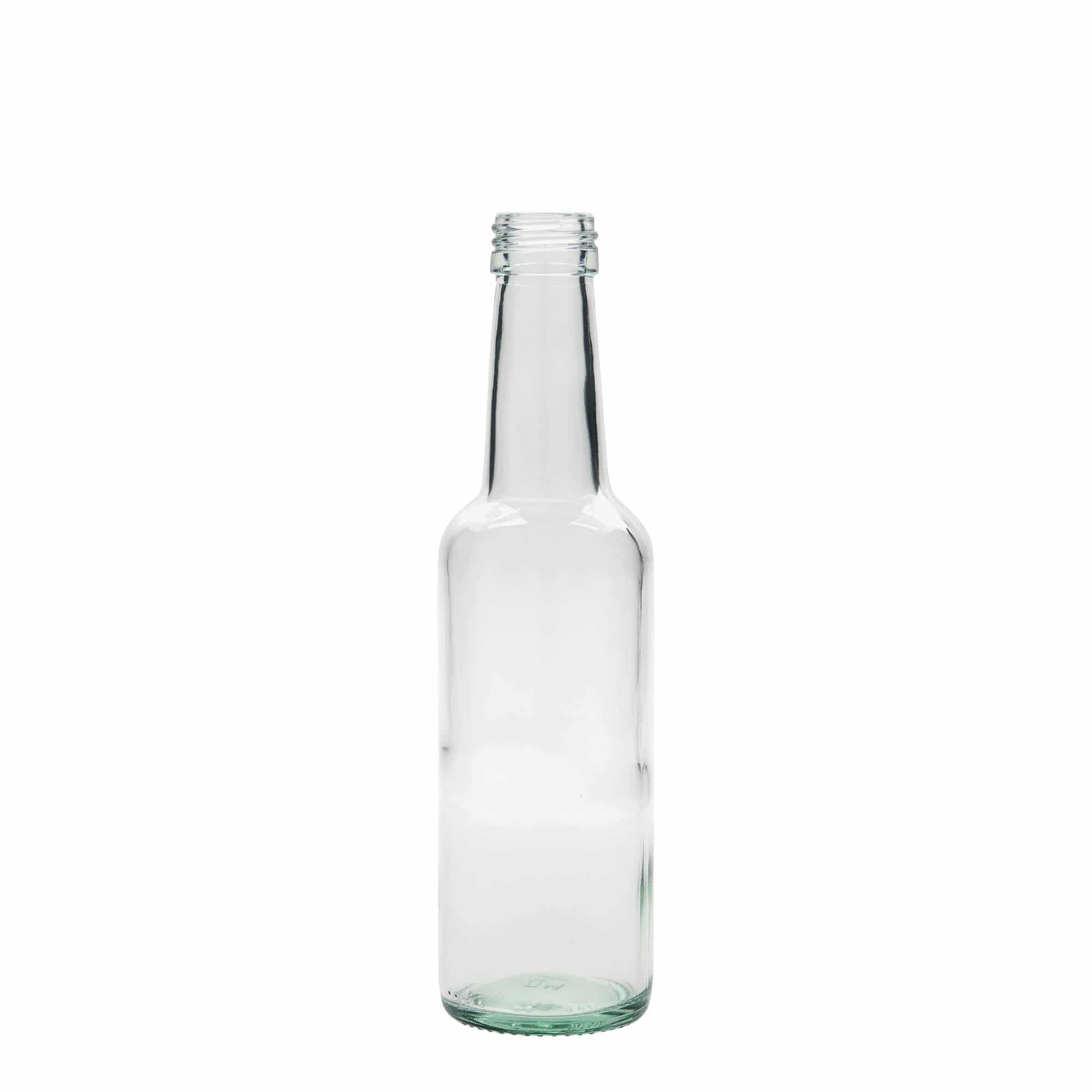 250 ml Garrafa de vidro pescoço reto, boca: PP 28 250 ml Garrafa de vidro pescoço reto, boca: PP 28