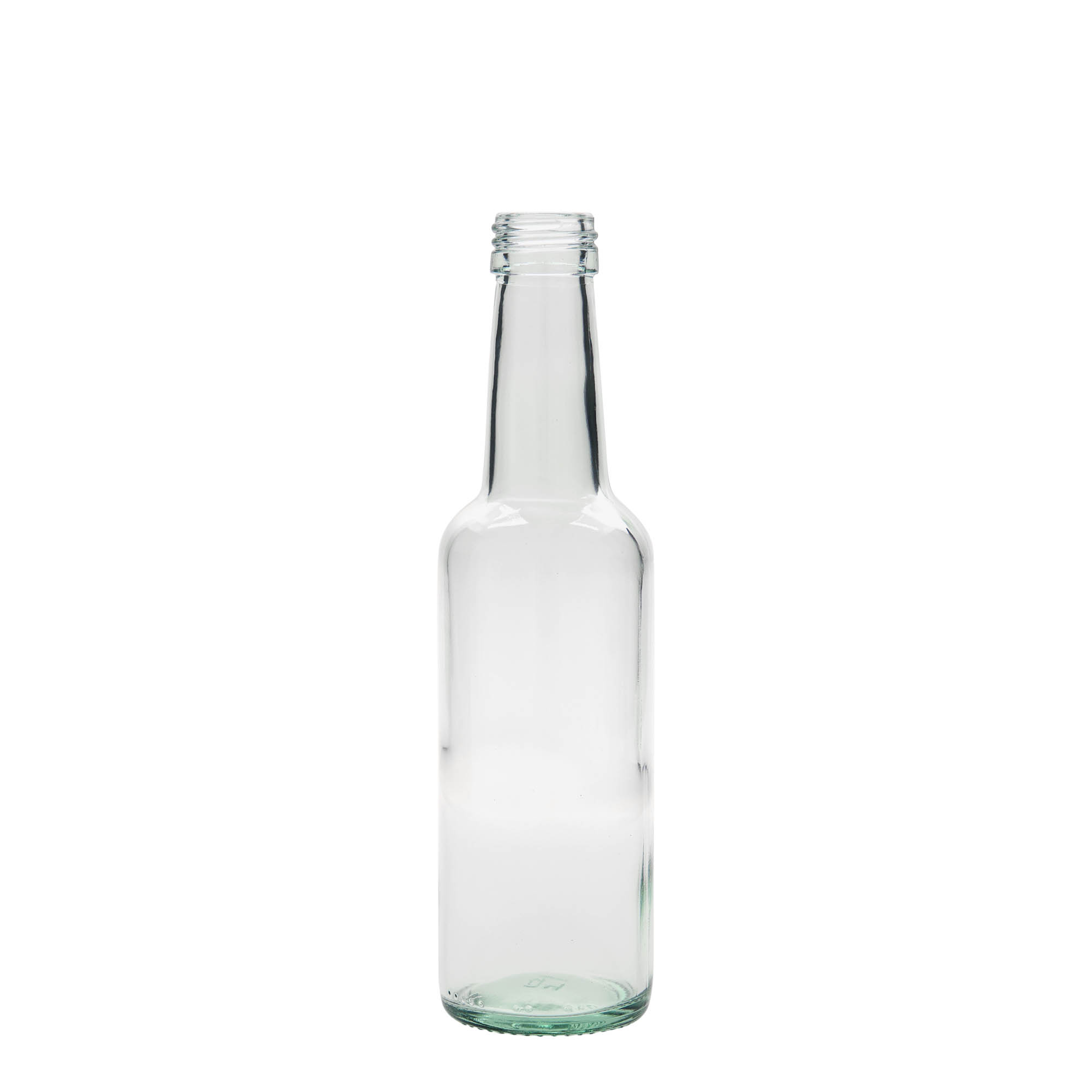 Frasco de vidro de 250 ml, pescoço reto, boca: PP 28 Frasco de vidro de 250 ml, pescoço reto, boca: PP 28