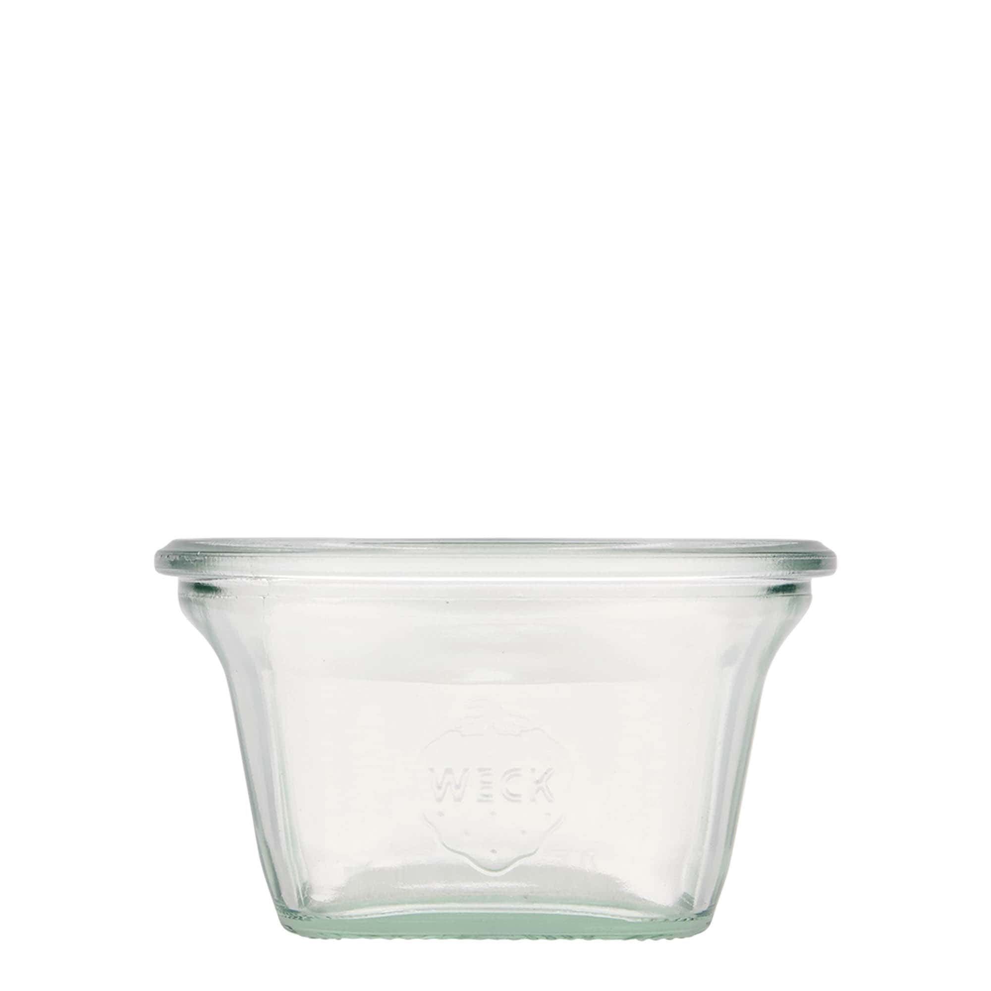 290 ml WECK-Quadroglas, quadrado, boca: borda redonda
