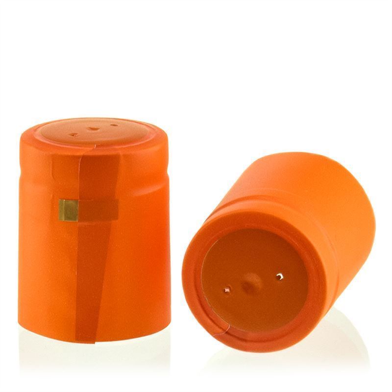 Cápsula de encolhimento 32x41, plástico PVC, laranja Cápsula de encolhimento 32x41, plástico PVC, laranja