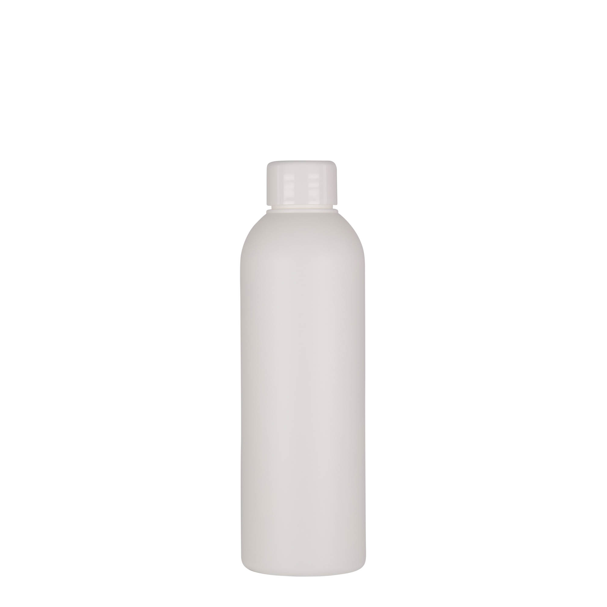 Frasco de plástico de 200 ml 'Tuffy', HDPE, branco, boca: 24/410