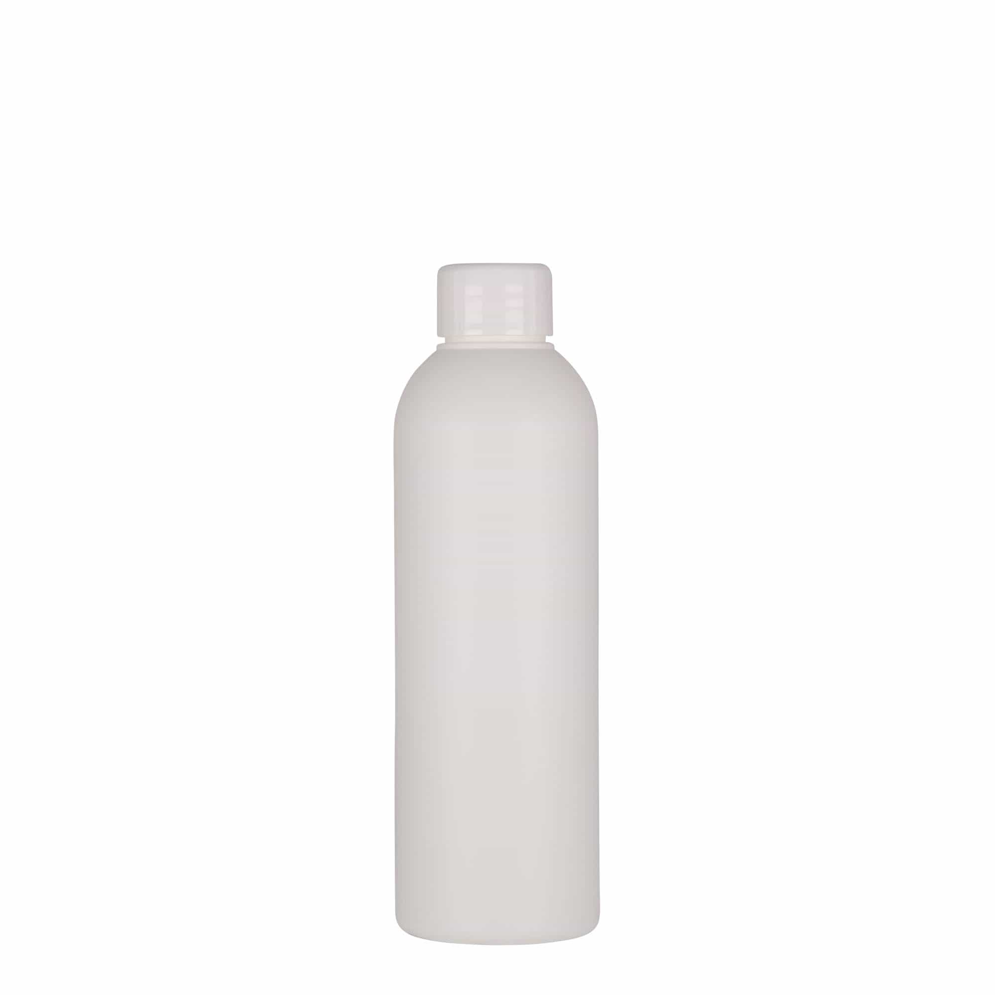Frasco de plástico de 200 ml 'Tuffy', HDPE, branco, boca: 24/410