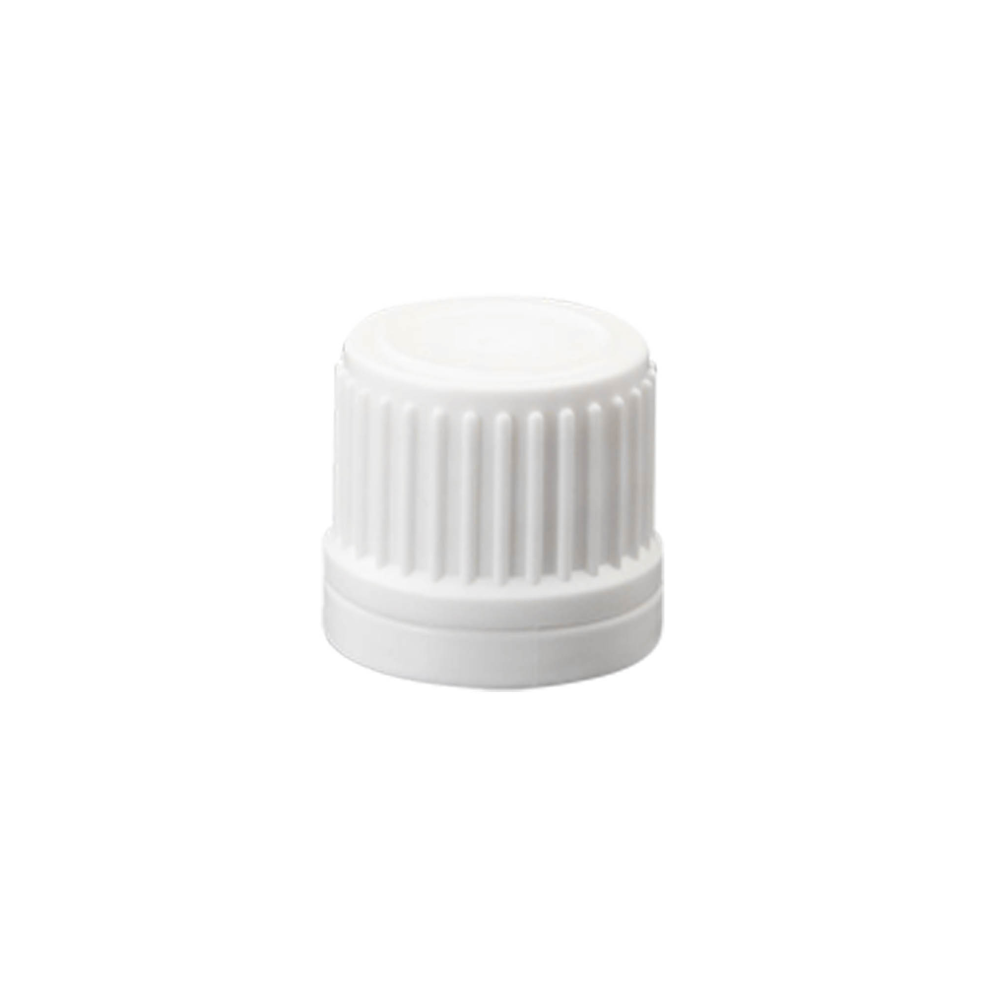Tampa de rosca com inserto conta-gotas, plástico PE, branco, para bocal: DIN 18 Tampa de rosca com inserto conta-gotas, plástico PE, branco, para bocal: DIN 18
