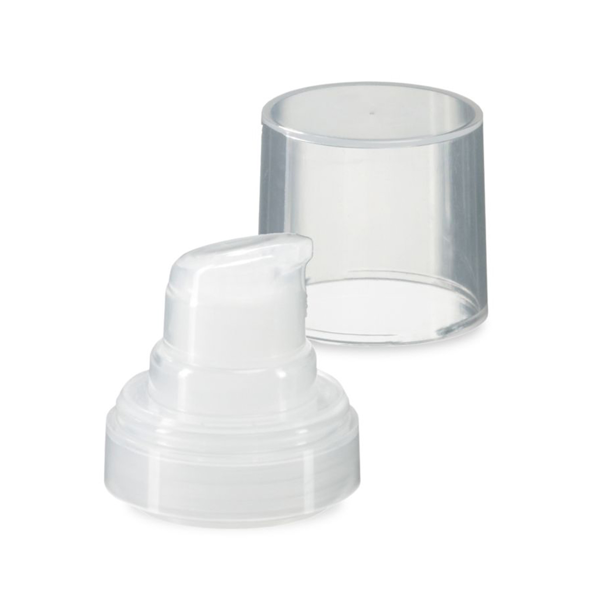 Cabeça Airless Micro natural + tampa de encaixe brilhante cor natural