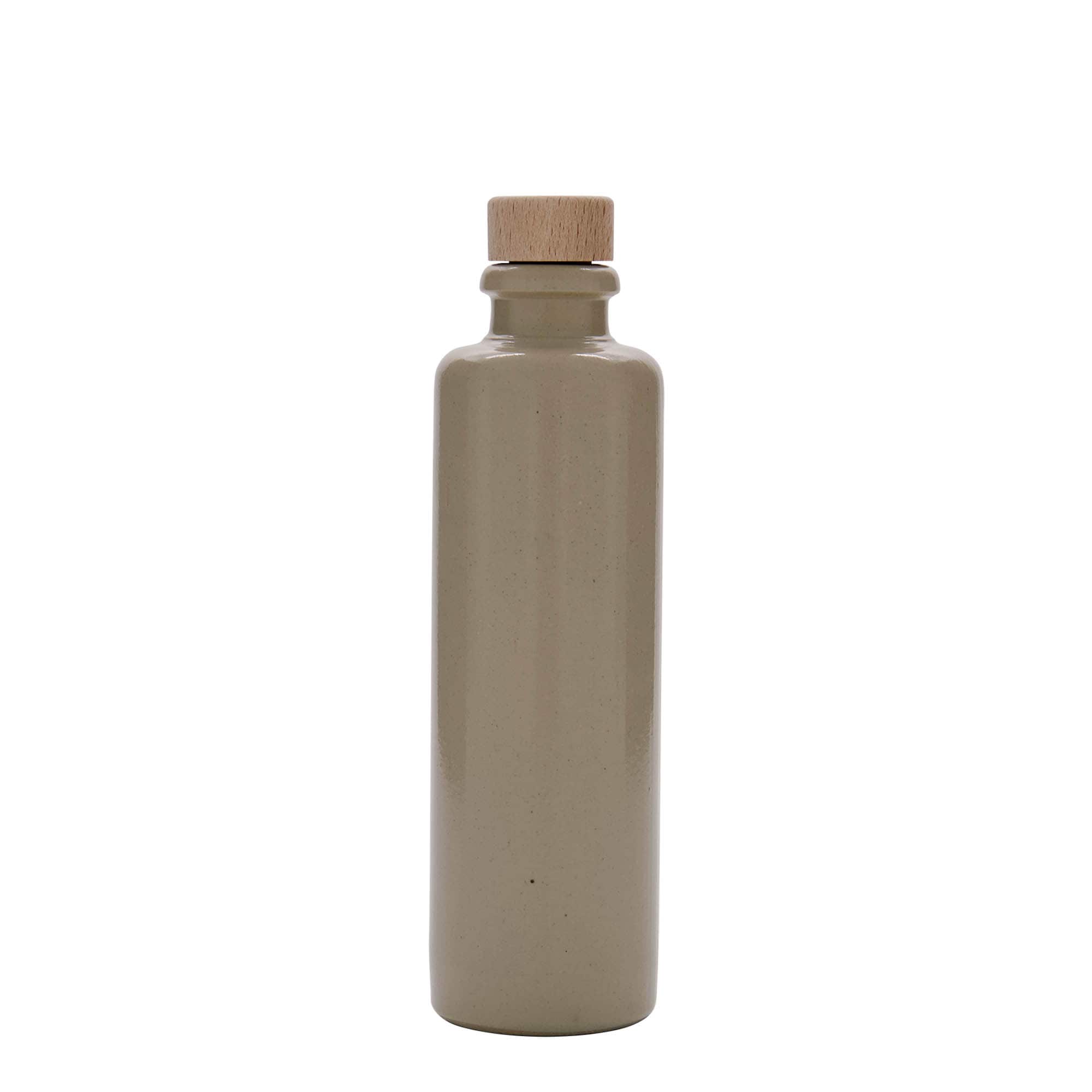 Cantil de barro 200 ml, faiança, bege, boca: cortiça