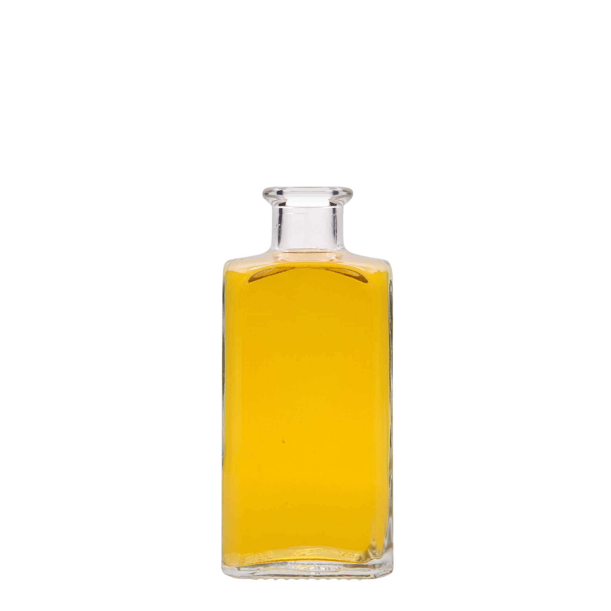 Frasco de vidro de 250 ml Apotheker Carré, quadrado, boca: cortiça Frasco de vidro de 250 ml Apotheker Carré, quadrado, boca: cortiça